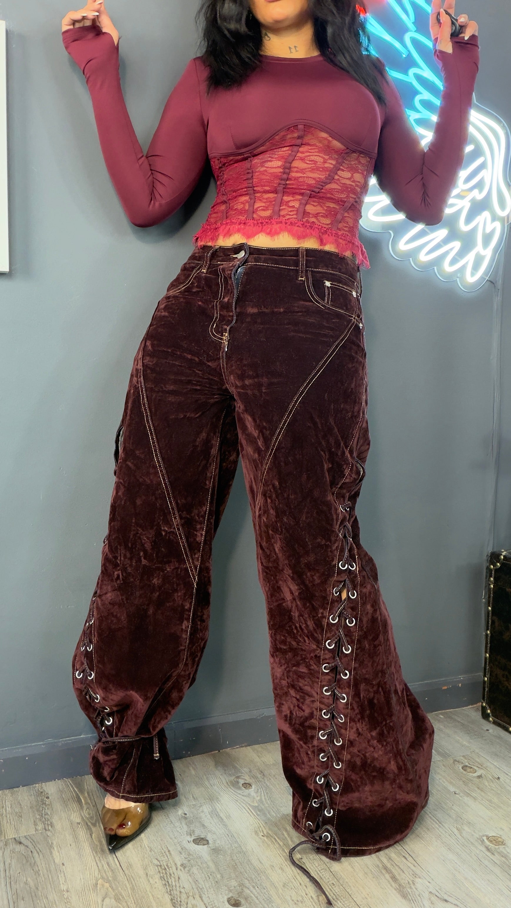 Jeans Premium con acabado exterior efecto ante vintage