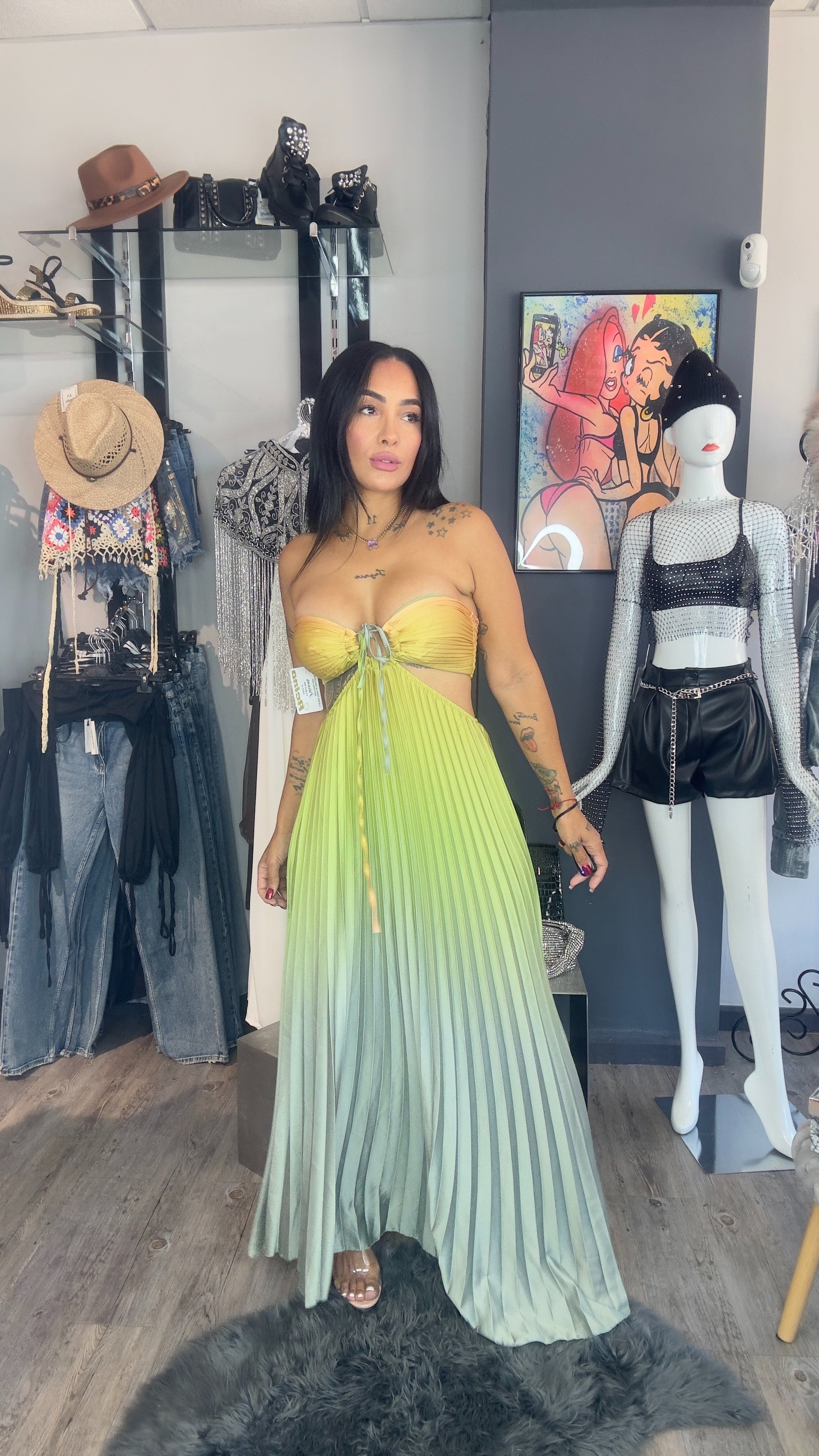 Vestido pliegues de sueño