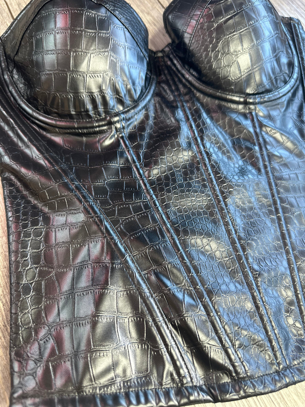 Corset, pitón efecto piel premium