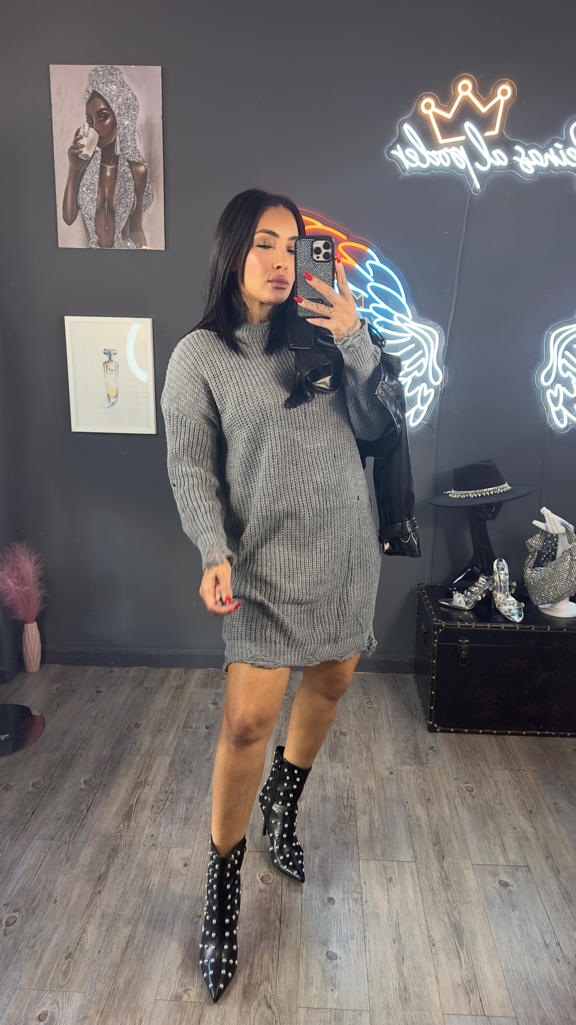 Jersey vestido over size