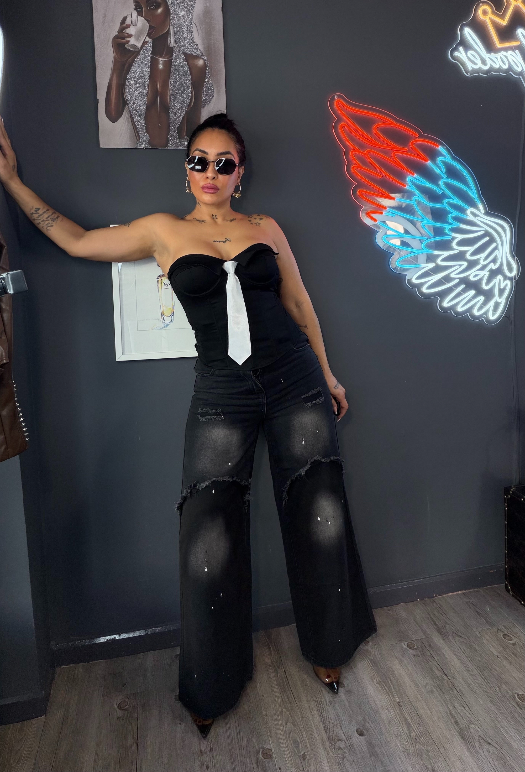 Corset, corbata elástico