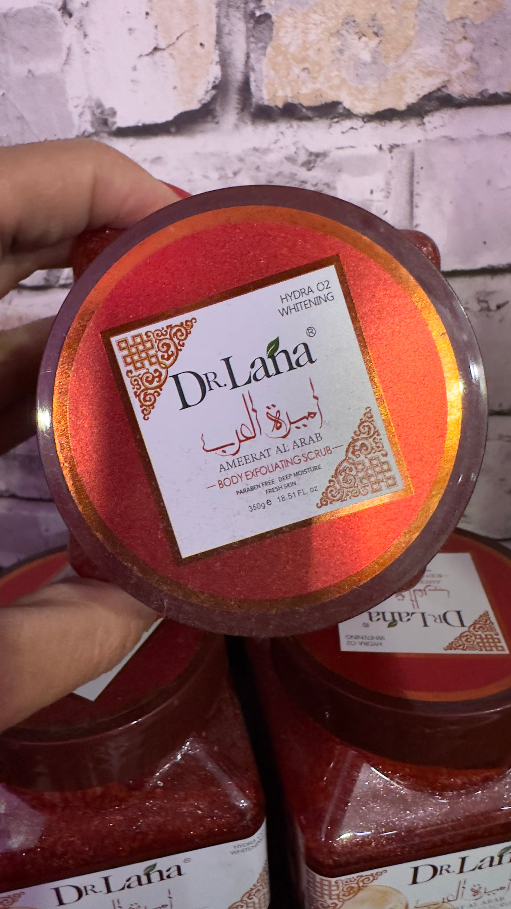 Exfoliante de princesa de Arabia con purpurina