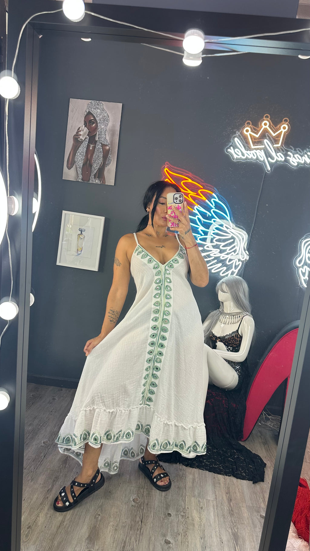 Vestido boho espejo