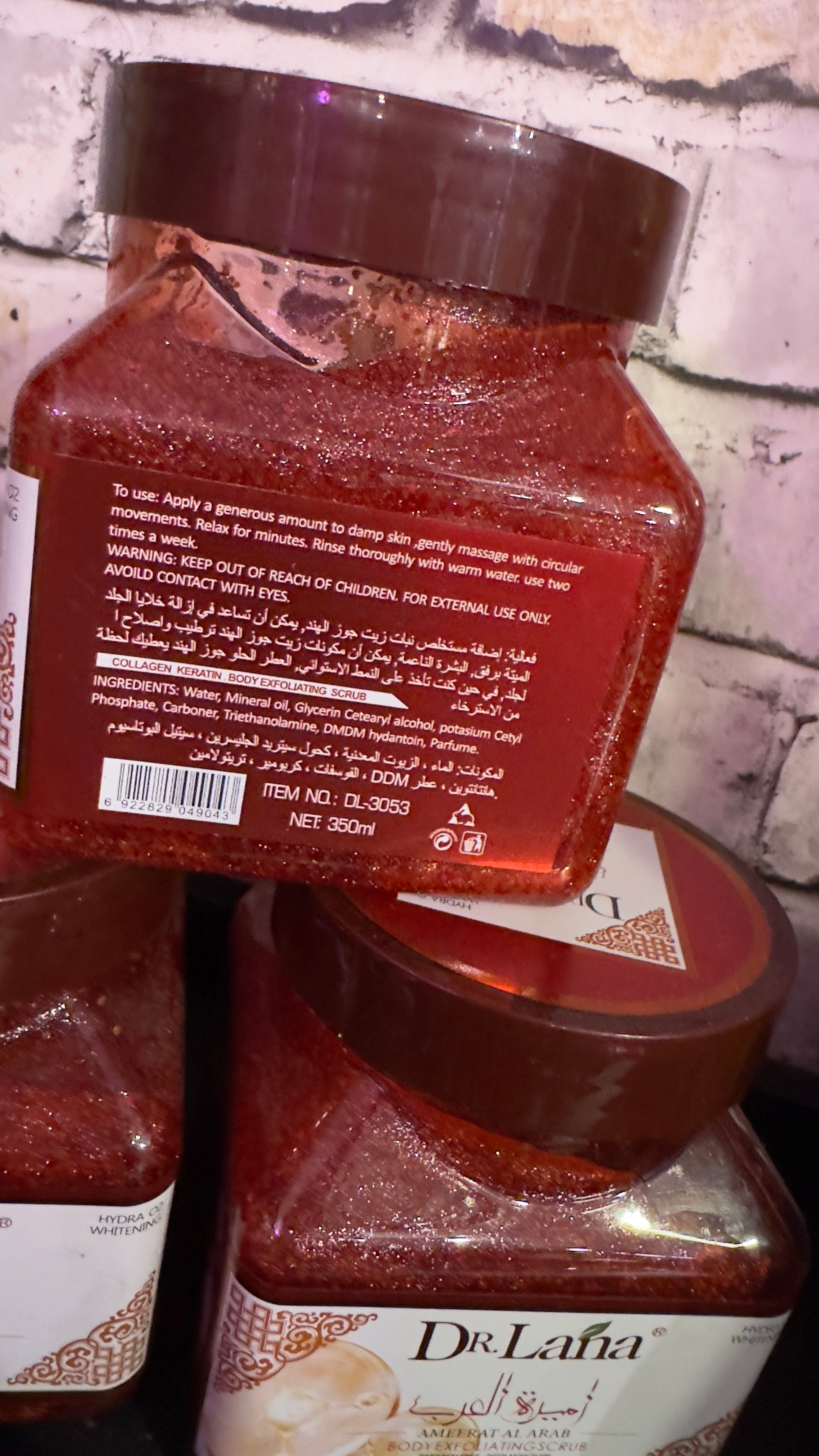 Exfoliante de princesa de Arabia con purpurina