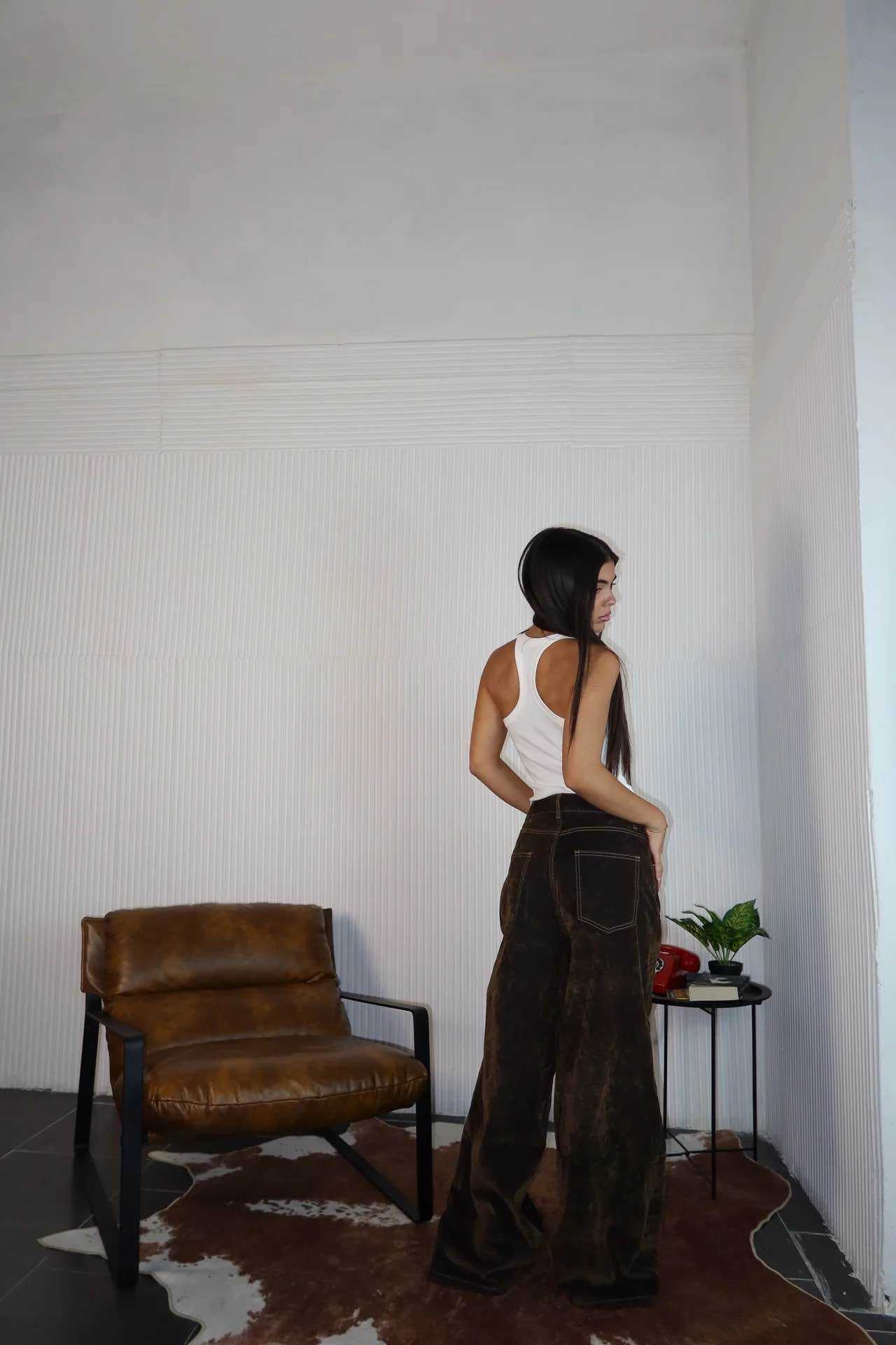 Jeans Premium con acabado exterior efecto ante vintage