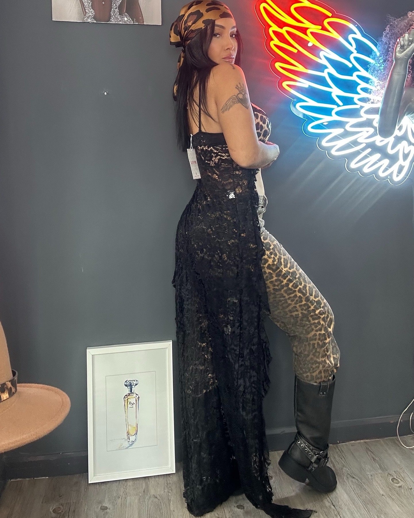 Top bata leopardo