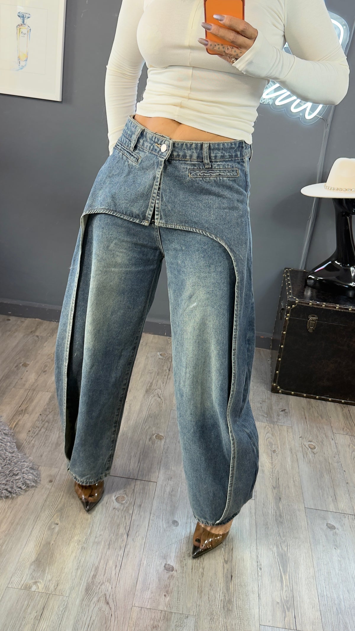 Jeans falda