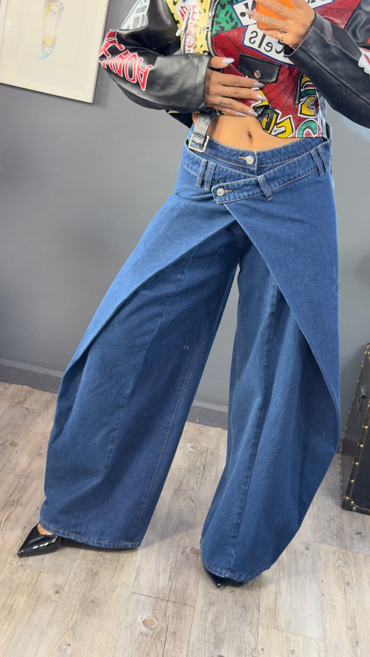 Jeans doble cintura premium