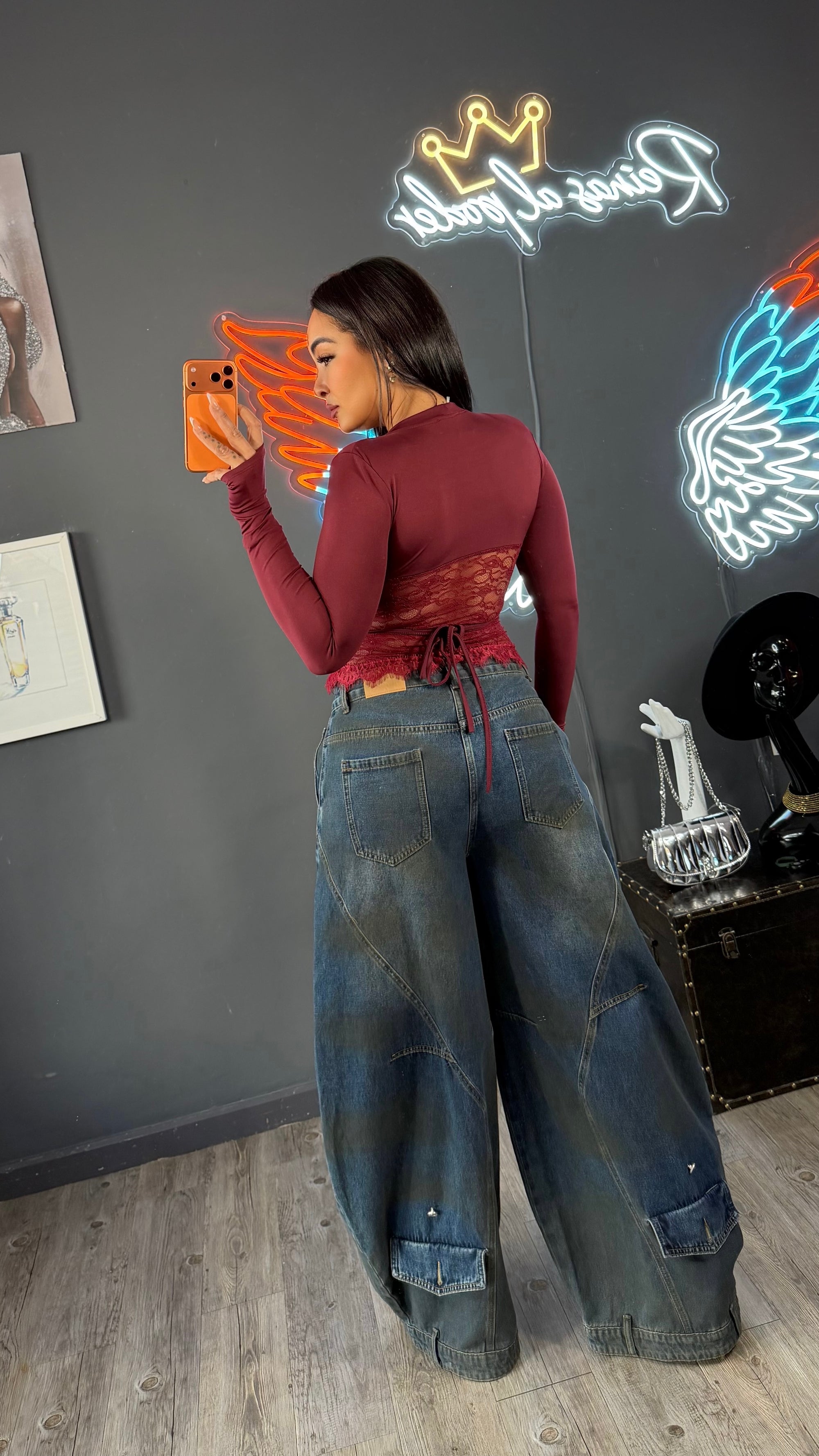 Top corset de encaje romántico