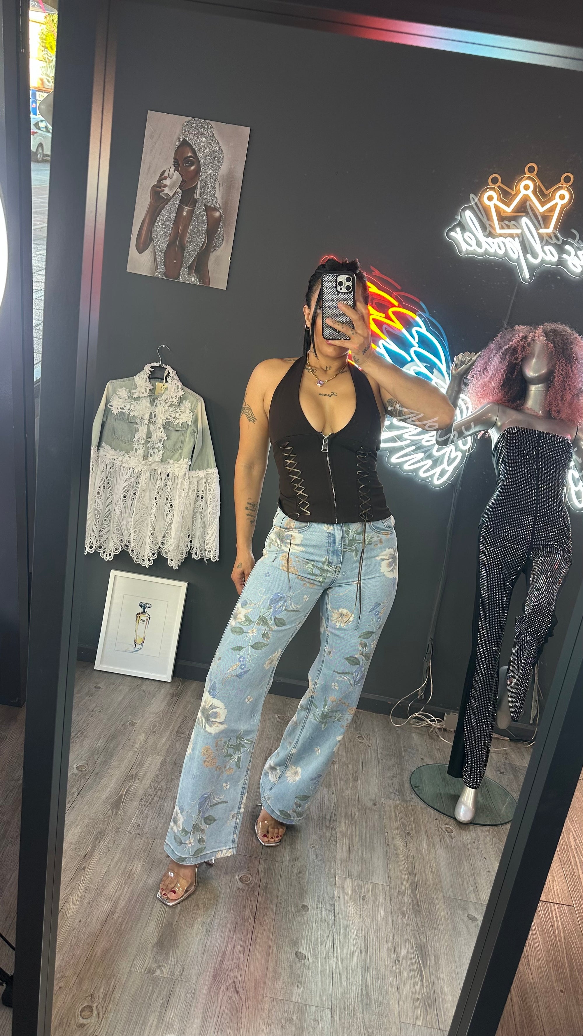 Jeans flores