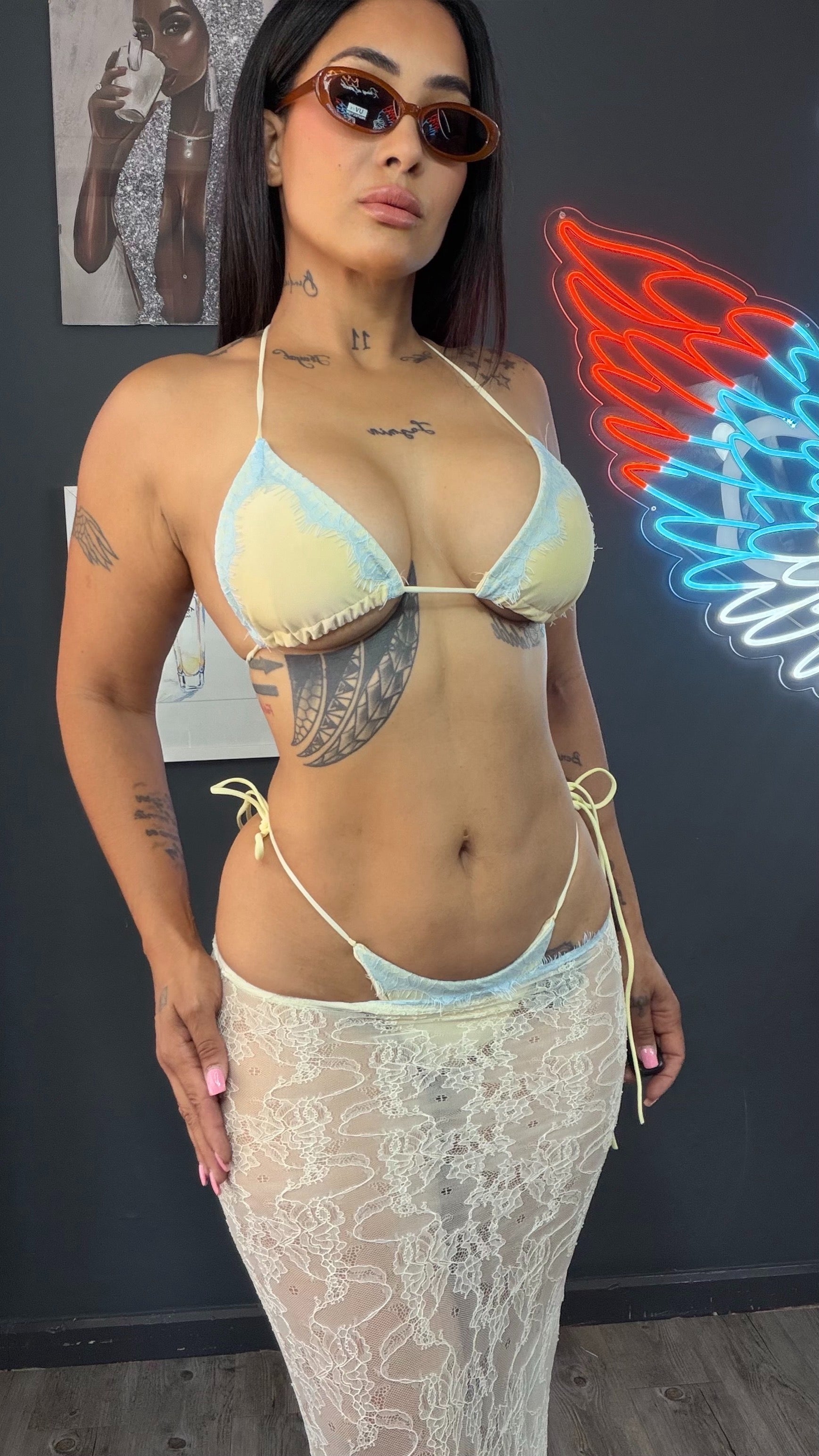 Bikini verano azul 3 PZ