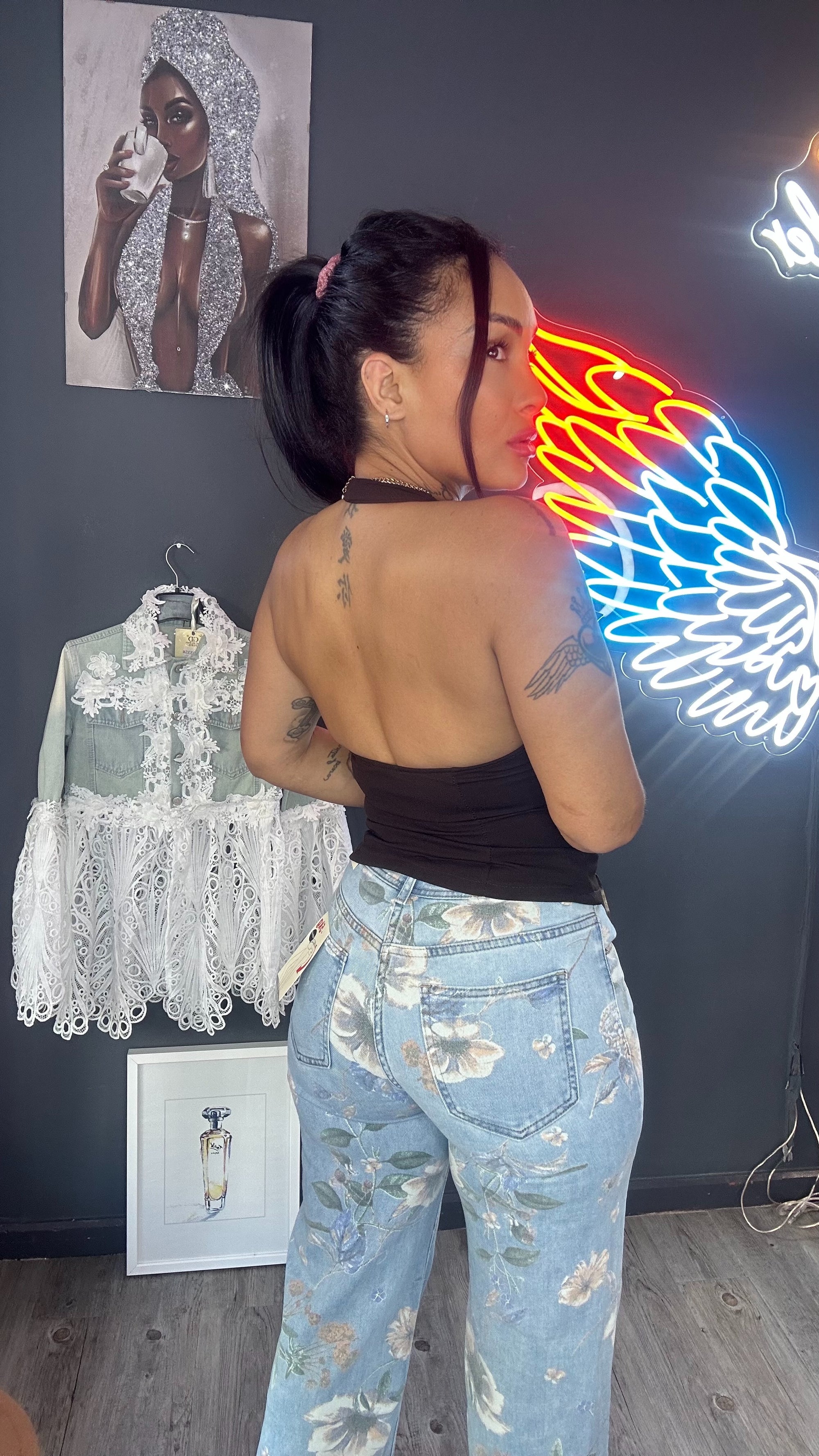 Top corset cuello