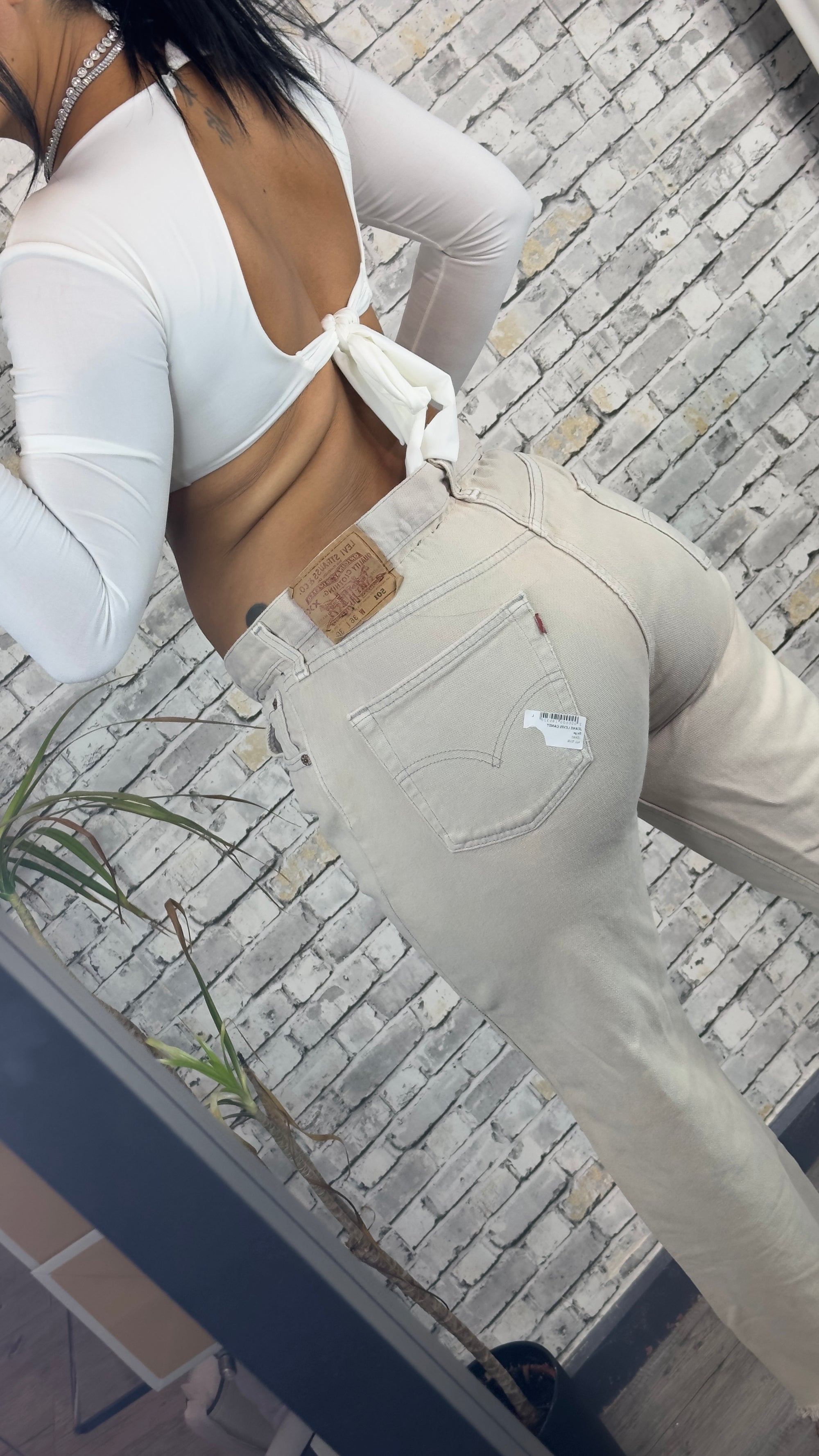 Jeans Levis candy beige M/L 012
