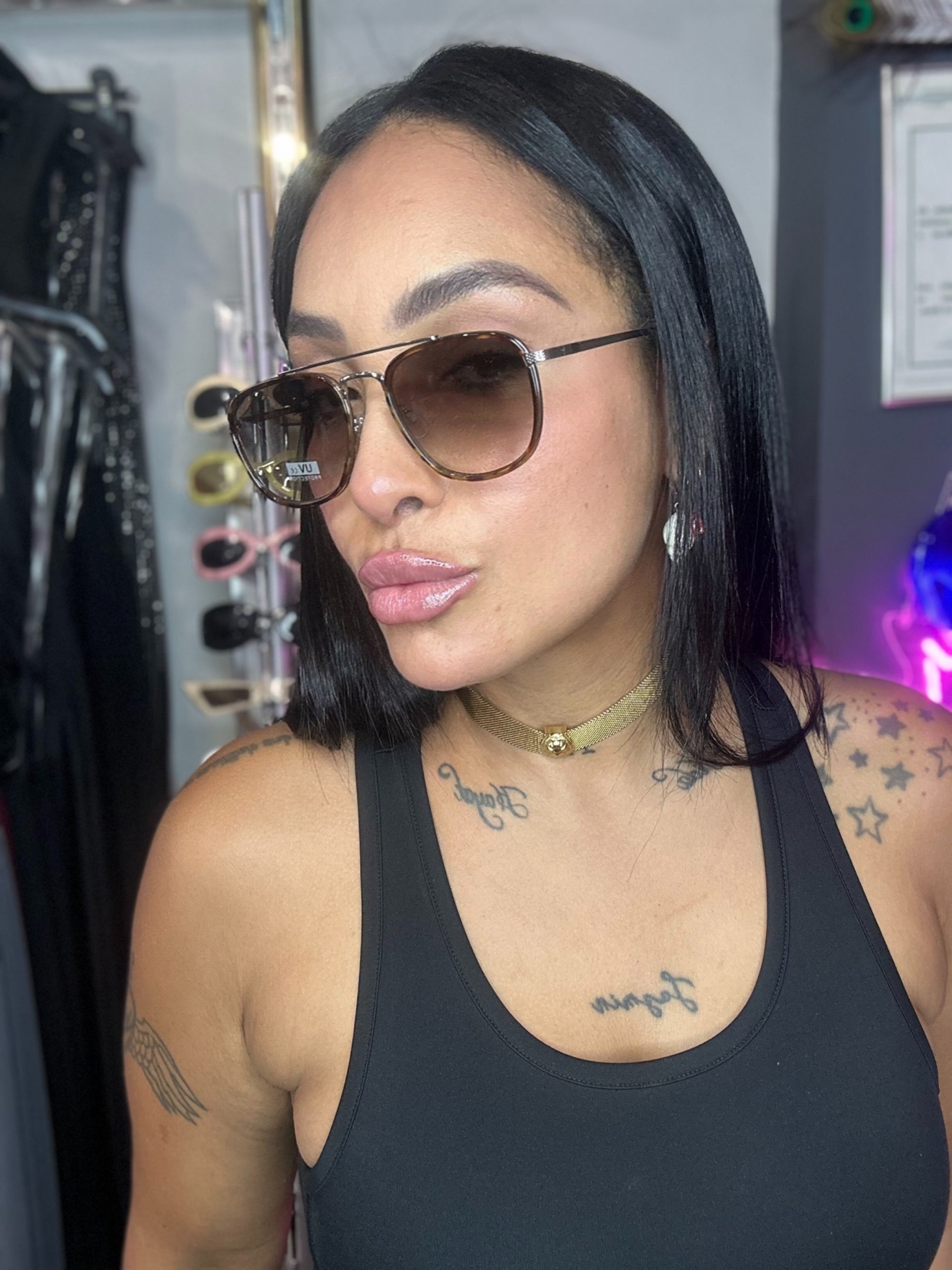 Gafas aviador leopardo