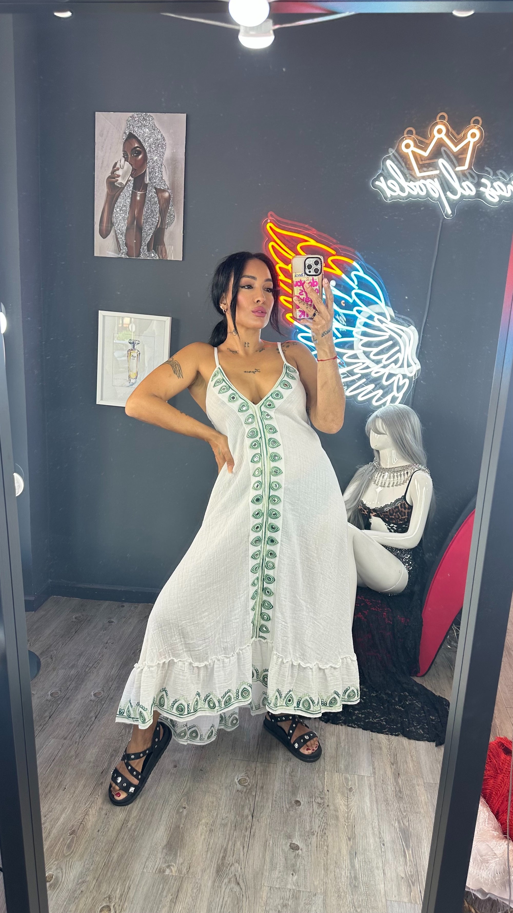 Vestido boho espejo