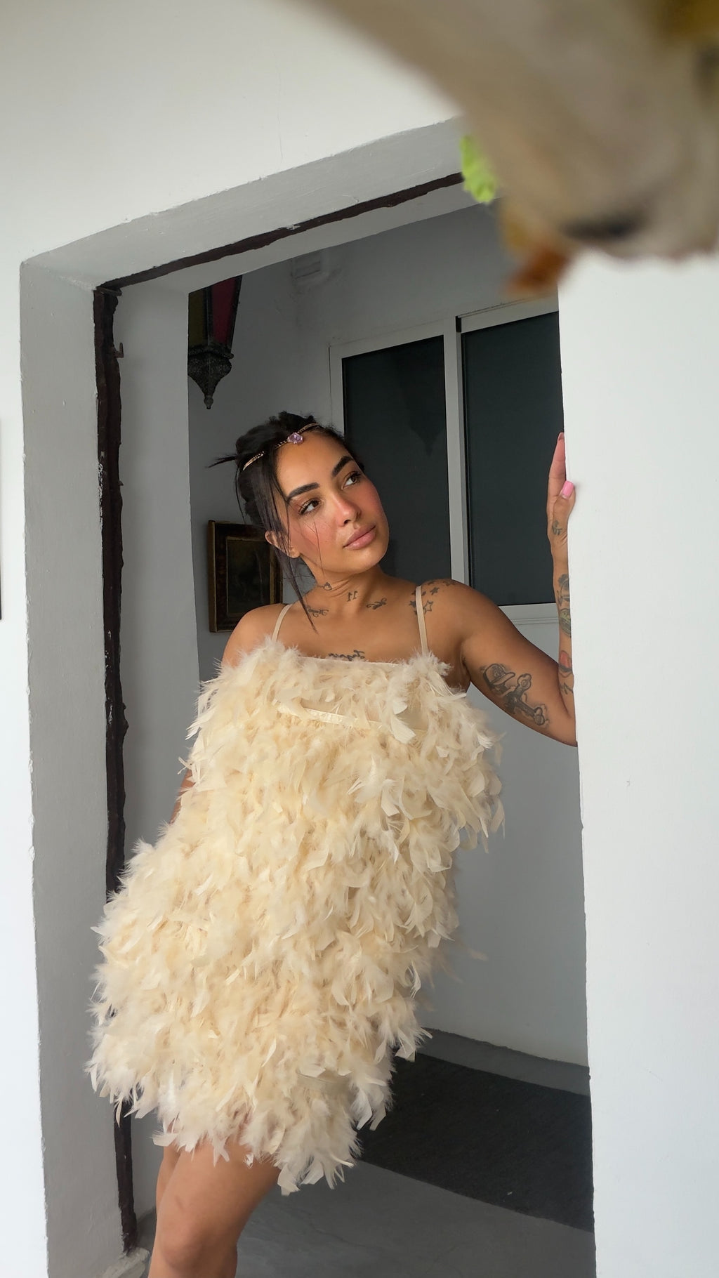 Vestido pluma de julio
