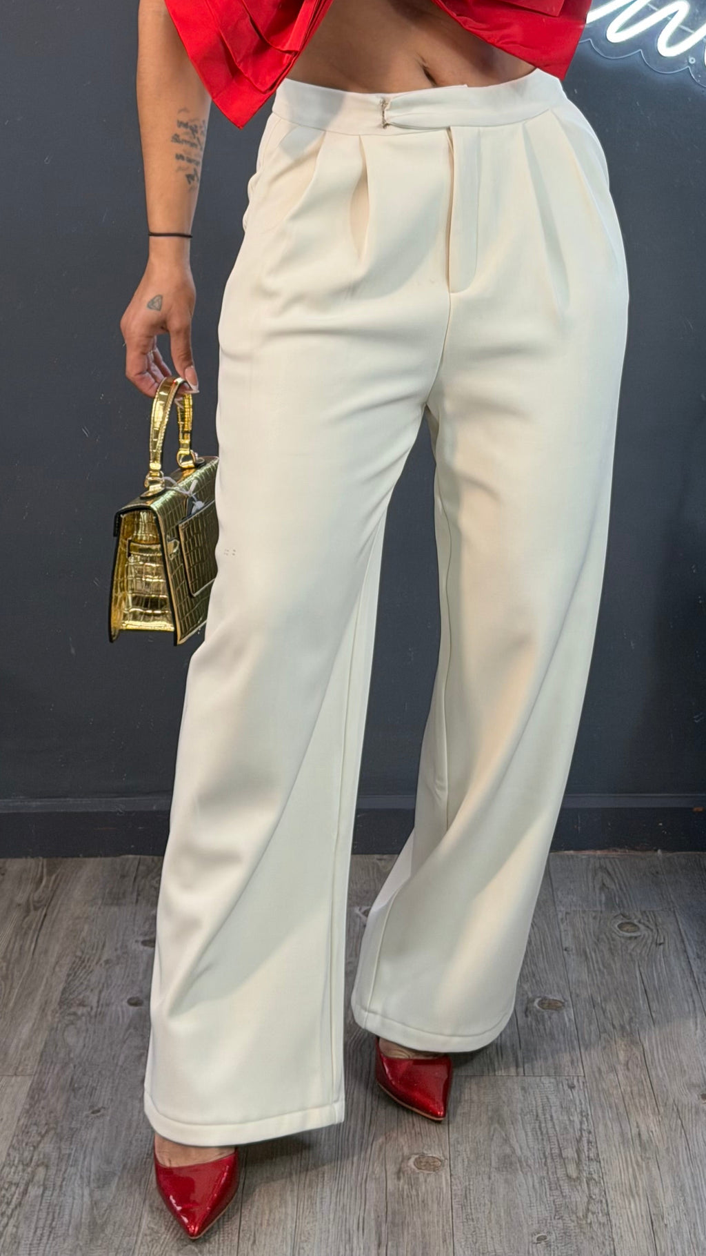 Pantalón clásico, pinza franela por dentro