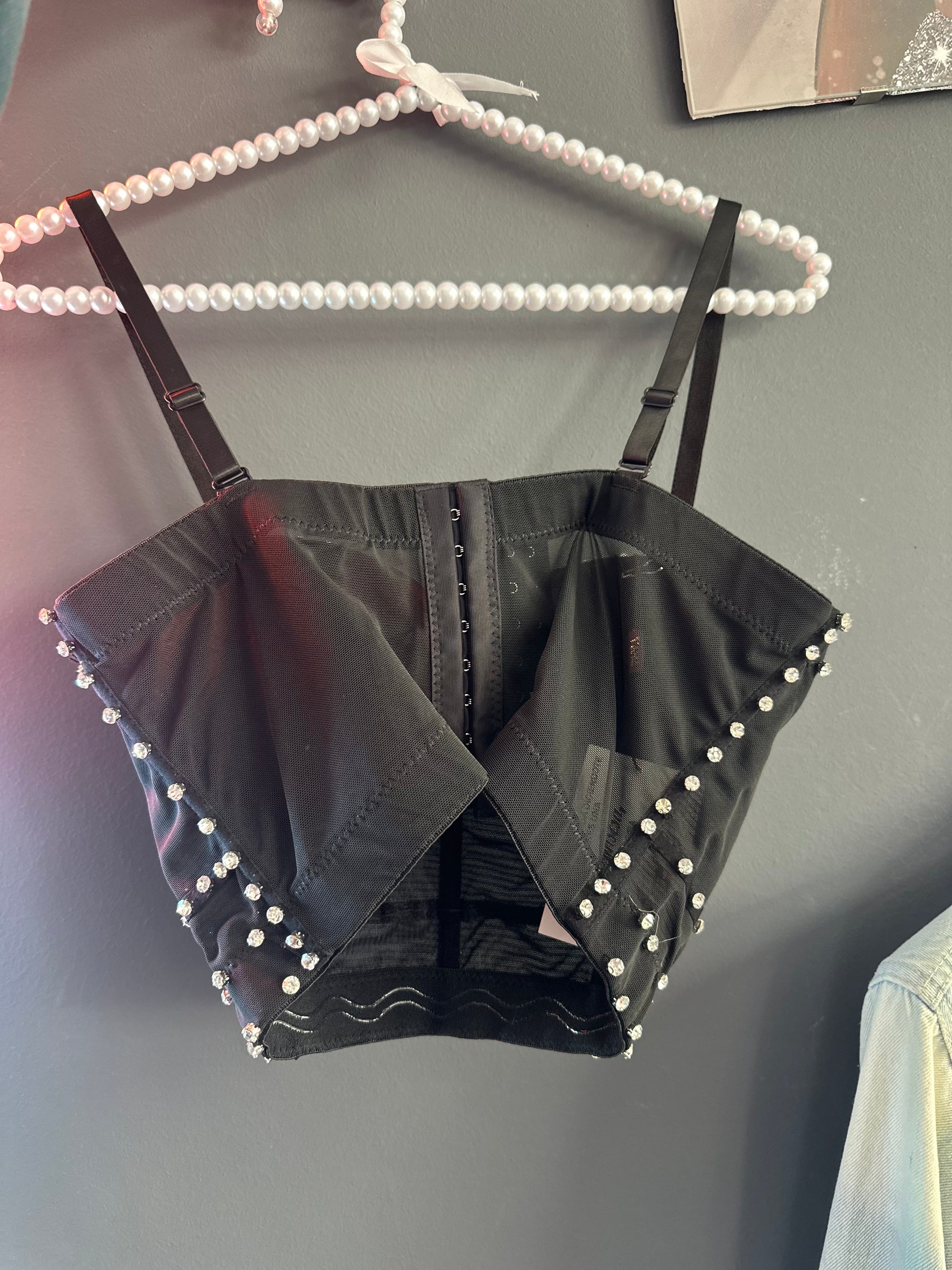 Corset top brillo cruz