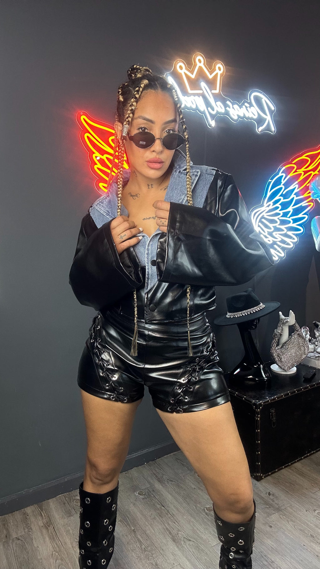 Conjunto Dominatrix Denim premium