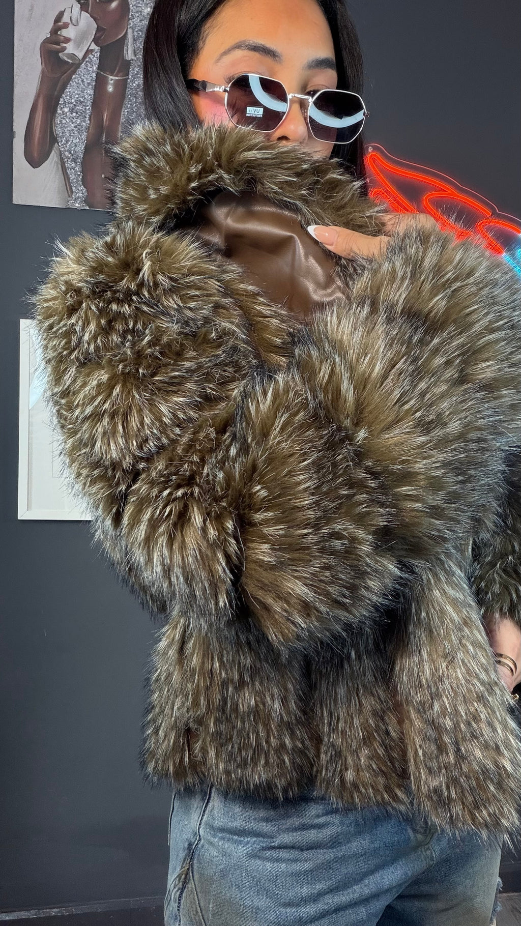 Abrigo pelo conejo Queen Savage