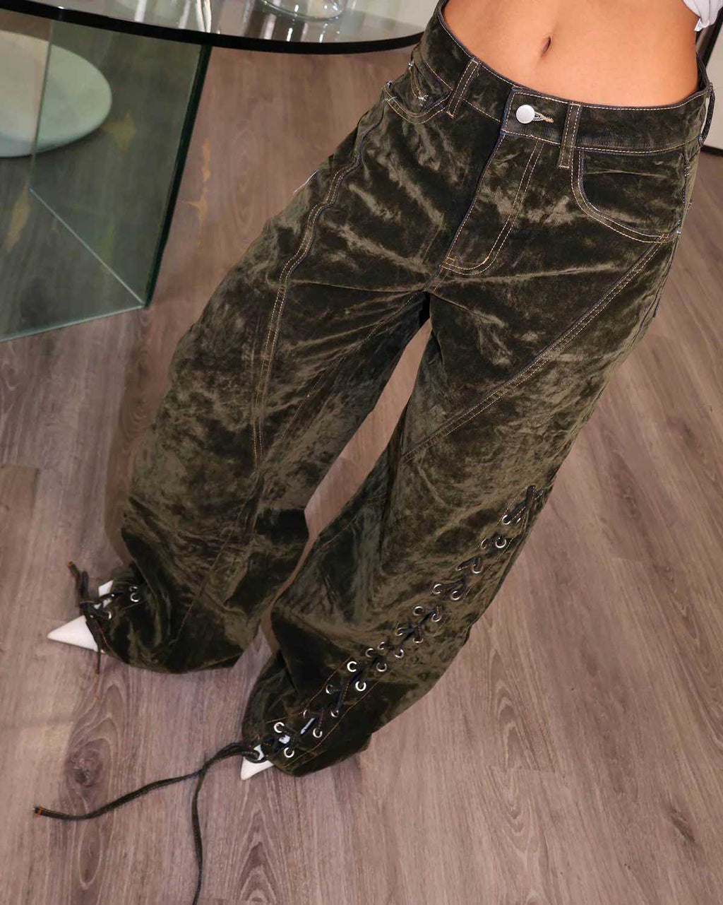 Jeans Premium con acabado exterior efecto ante vintage
