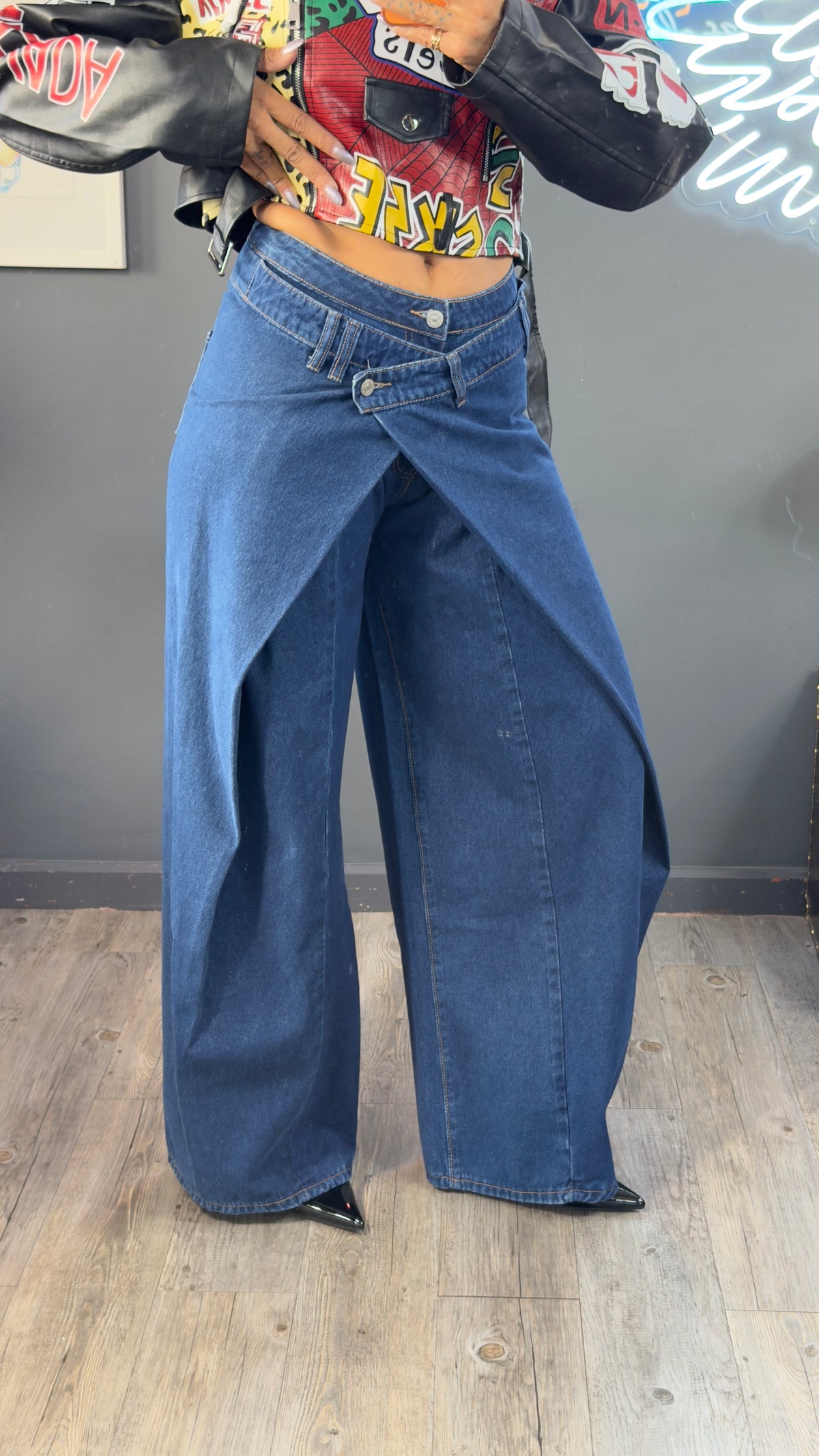 Jeans doble cintura premium