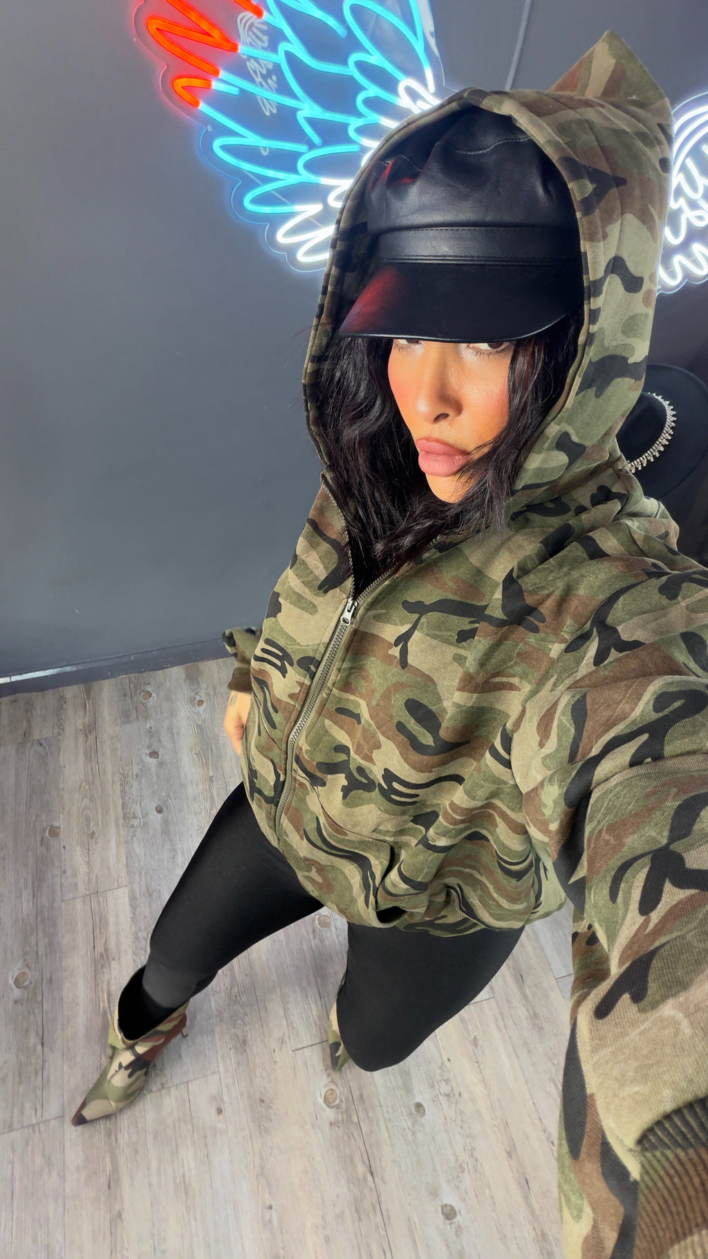 Sudadera algodón camuflaje, térmica, algodón premium