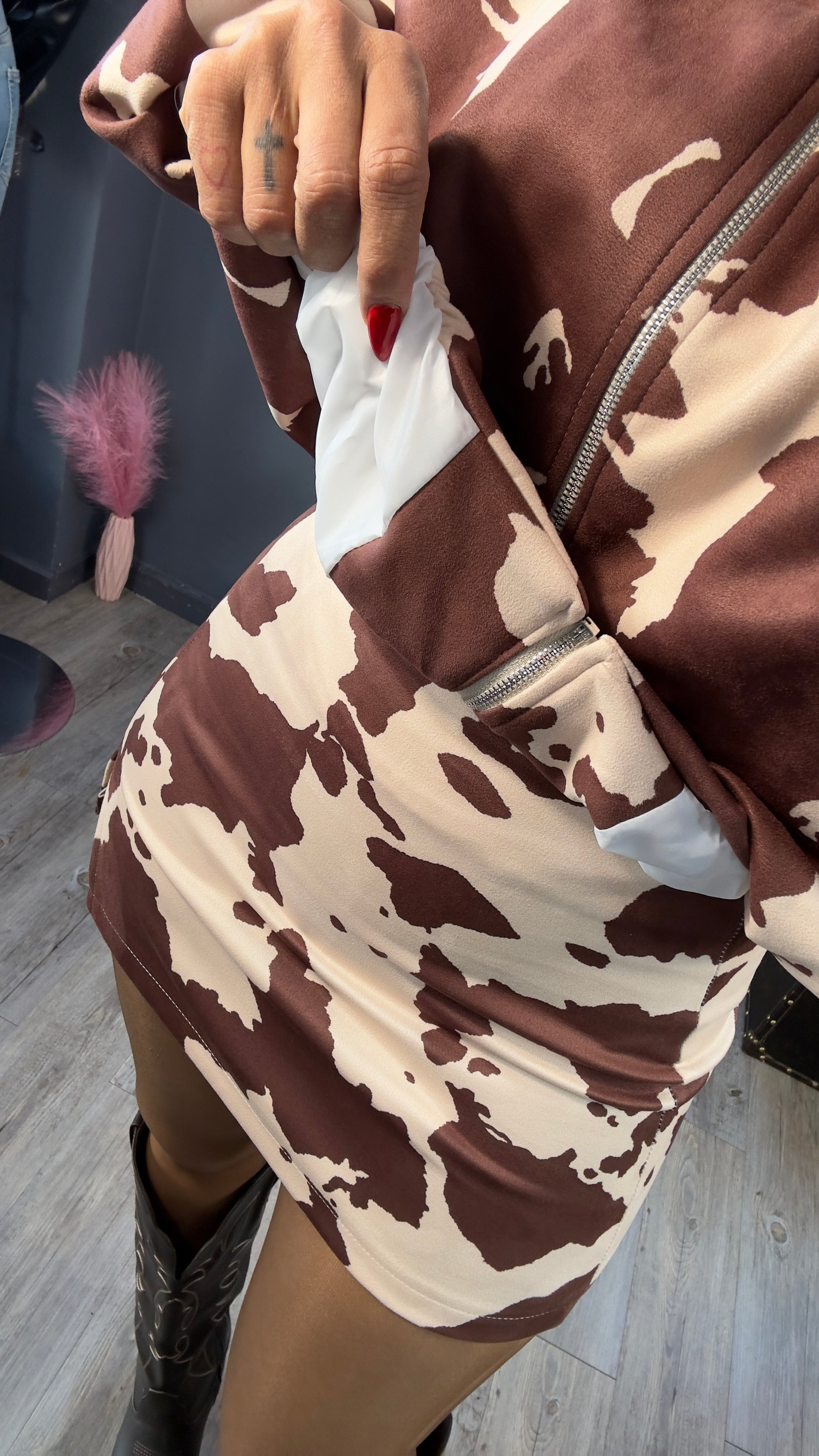 Conjunto de piel de ante premium