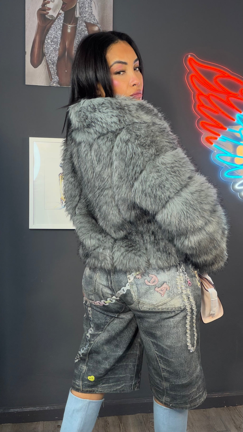 Abrigo pelo conejo Queen Savage