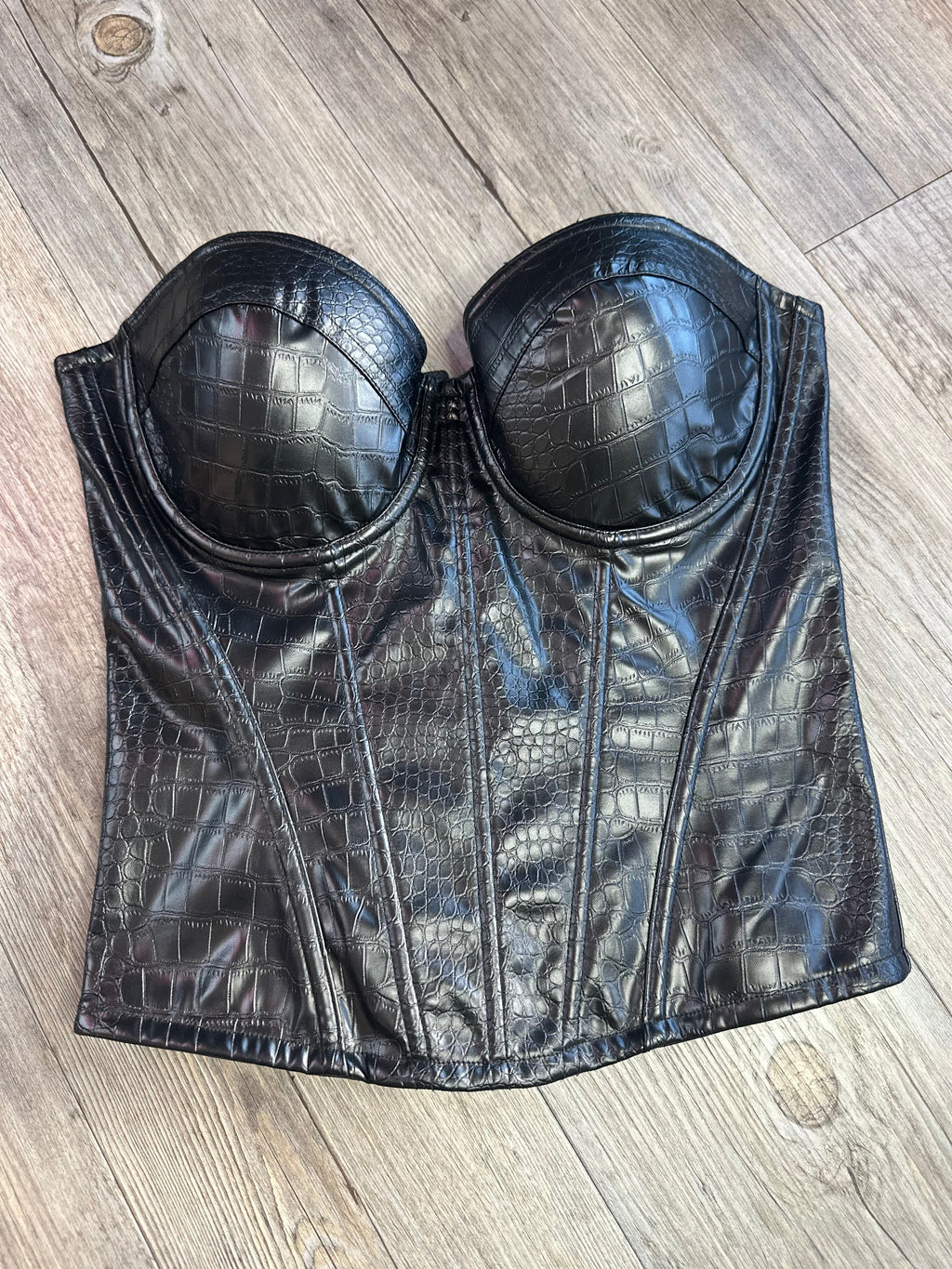 Corset, pitón efecto piel premium