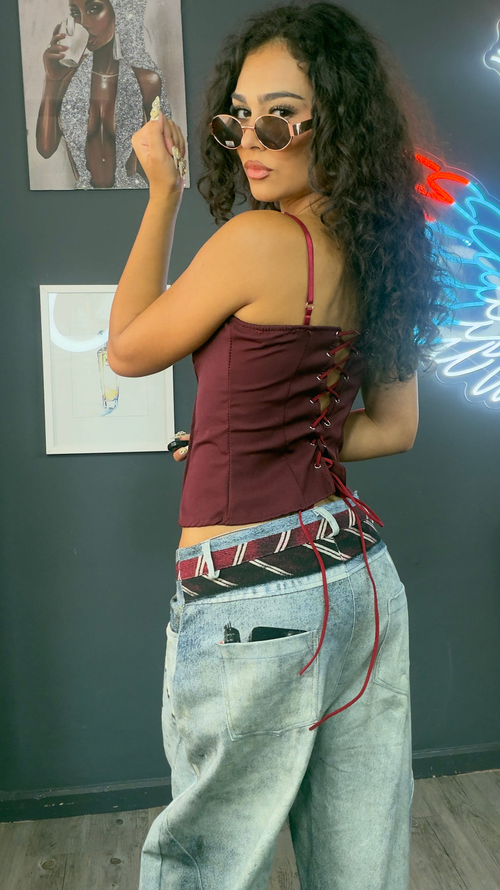 Top Corset acabado de encaje