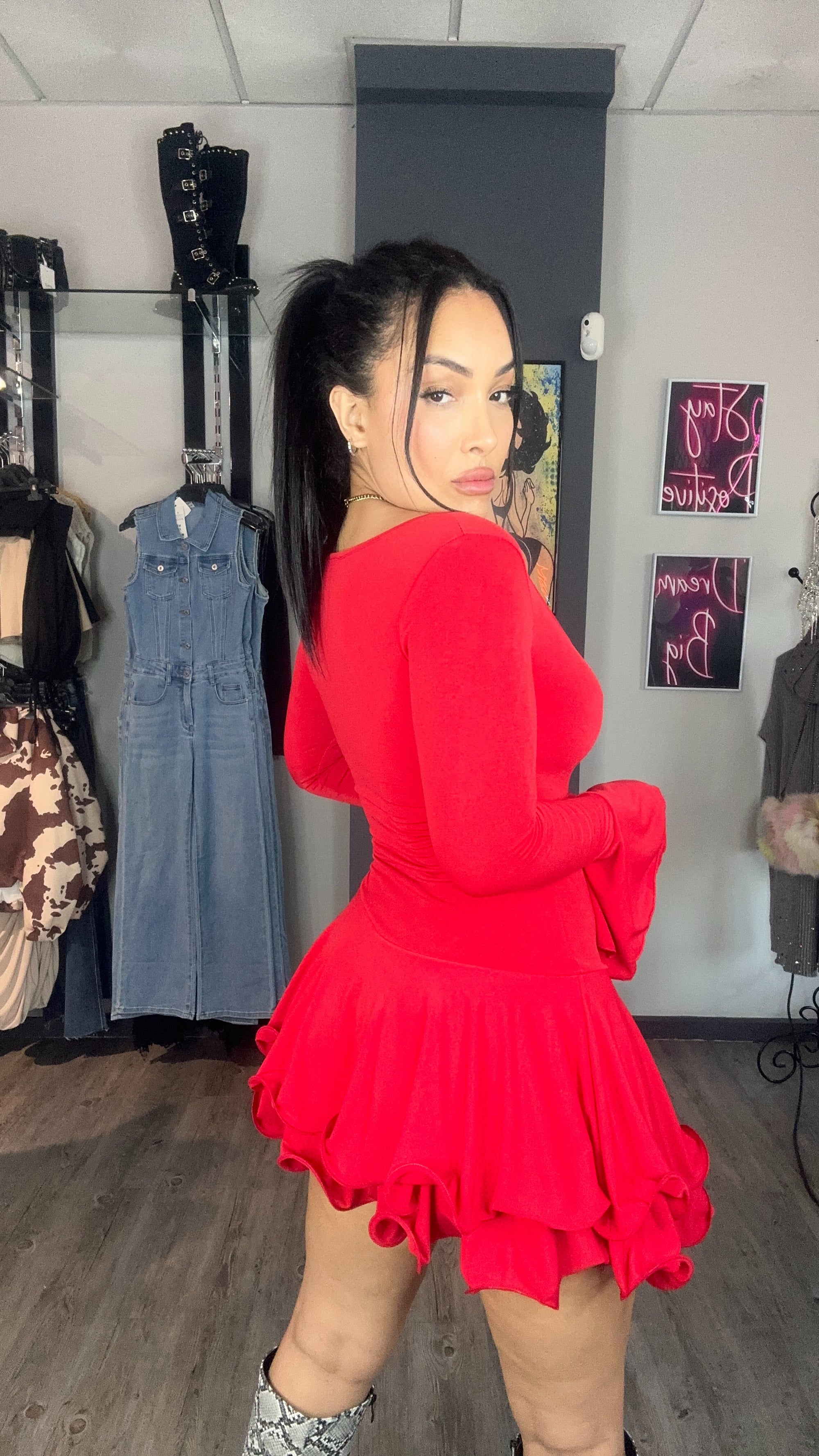 Vestido pétalos con culot