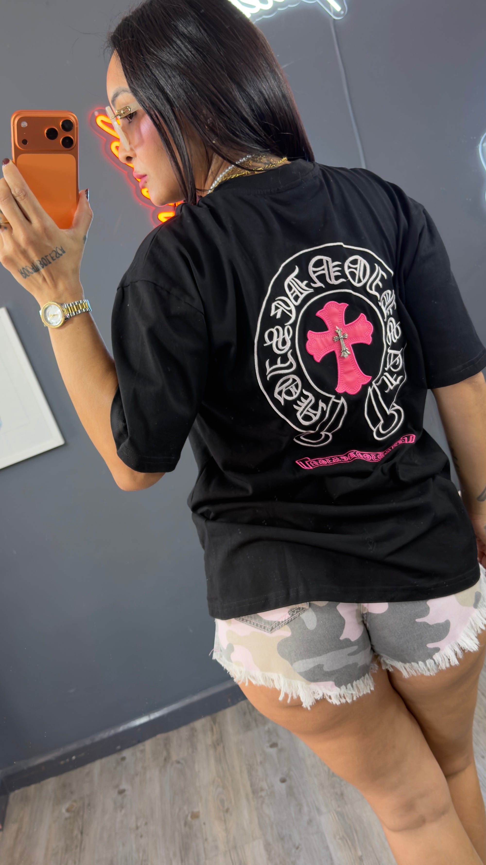 Camiseta cruz de plata