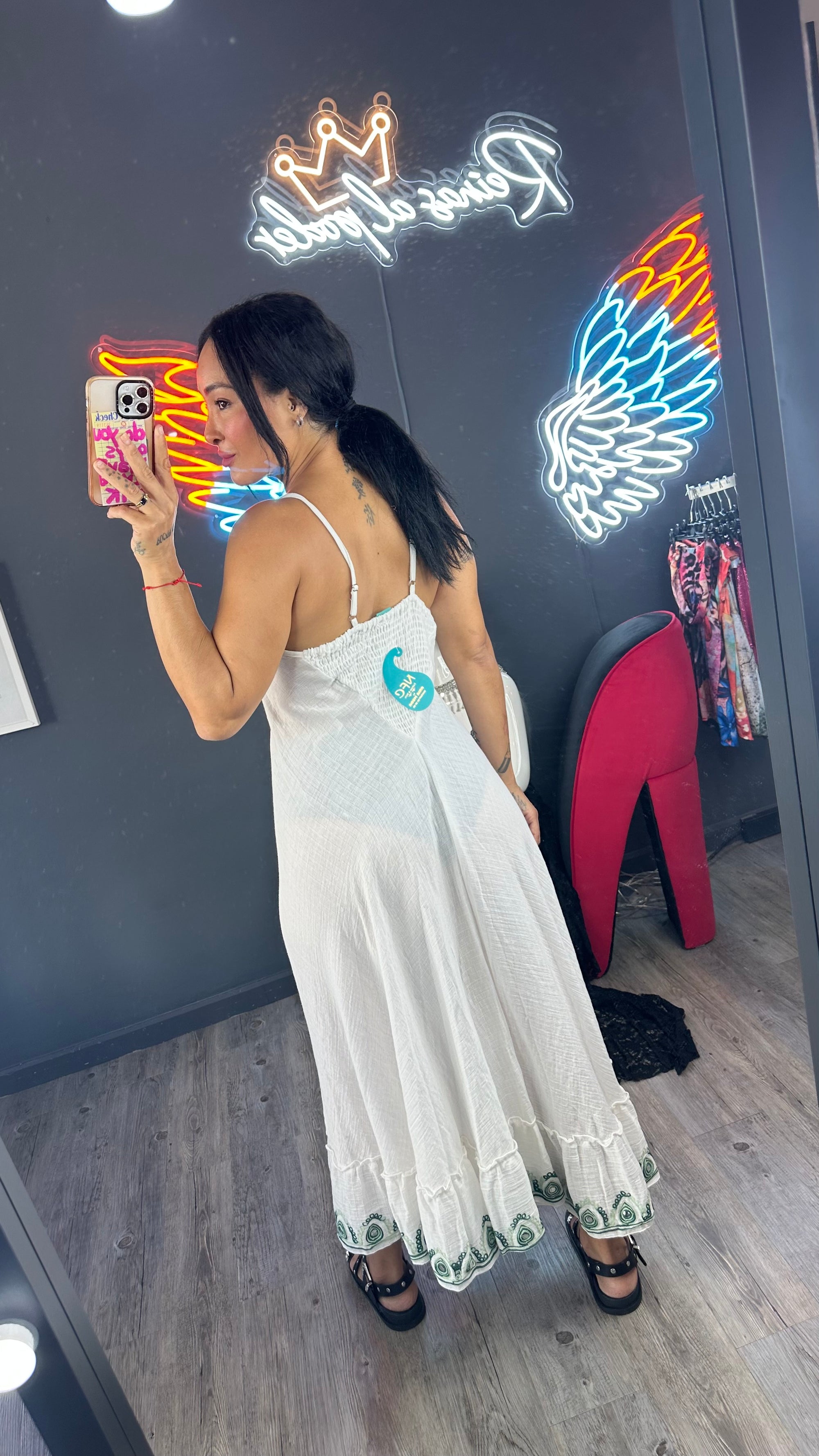 Vestido boho espejo