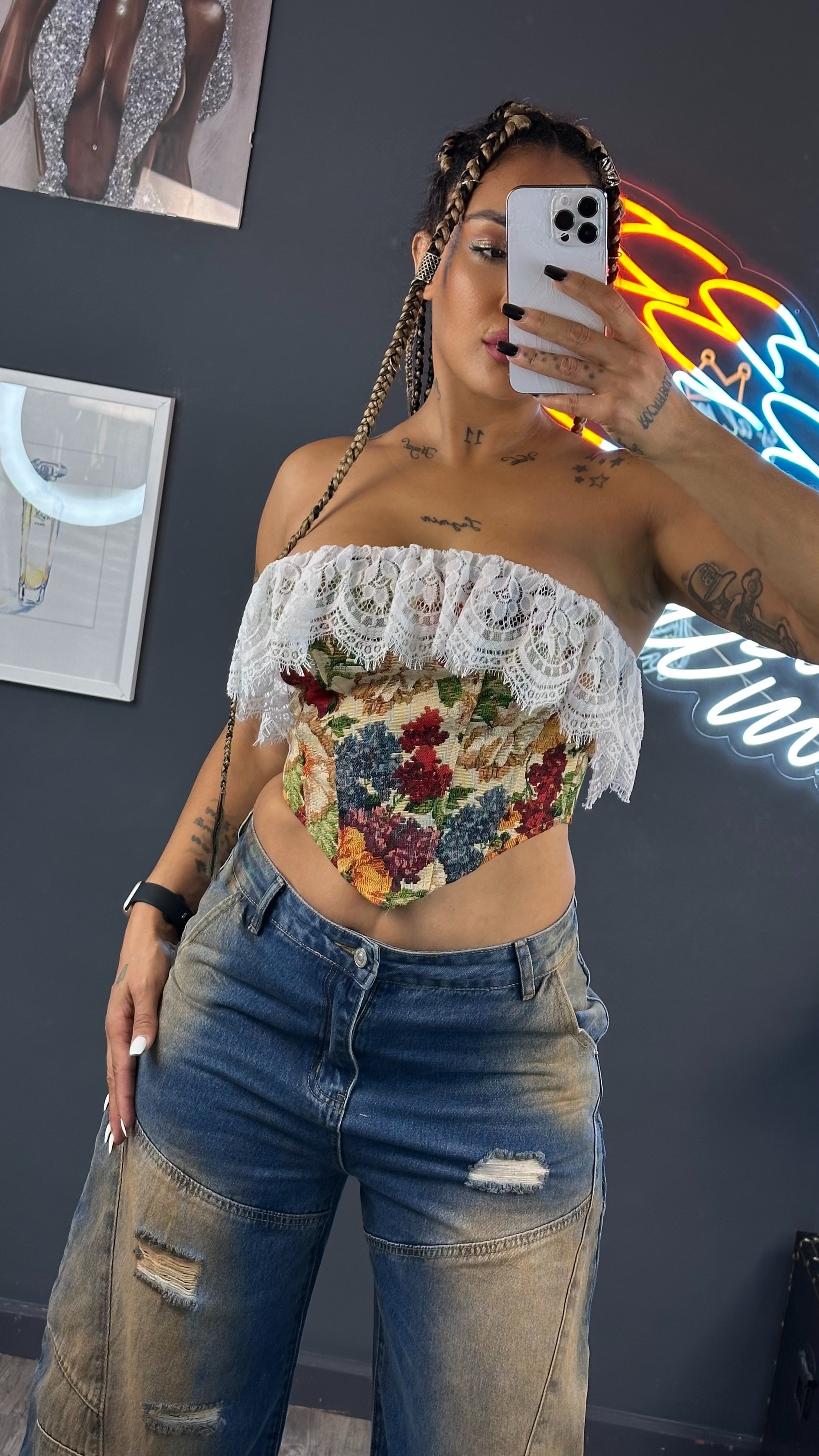 Top corset sin ballenas