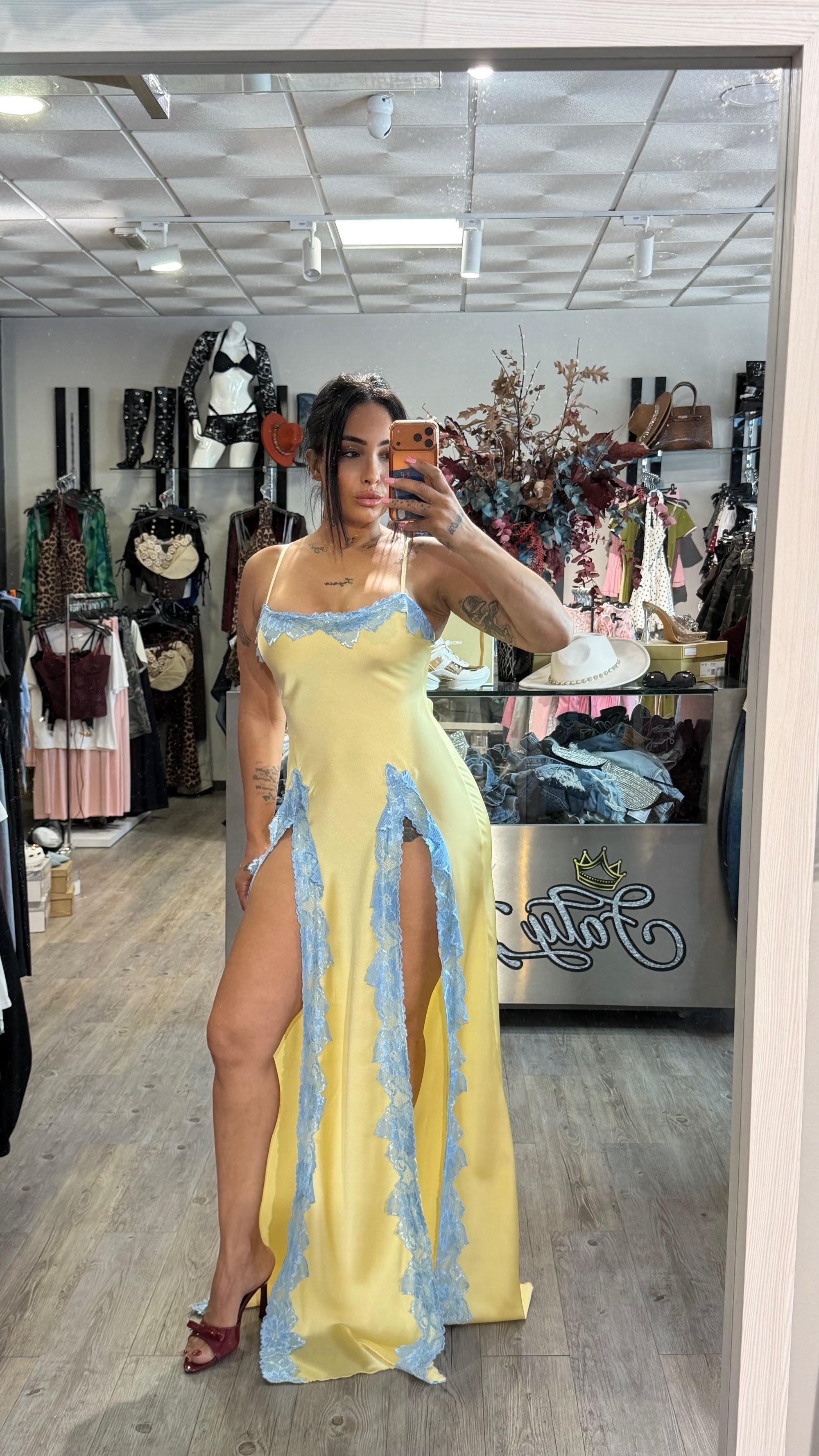 Vestido vencía largo