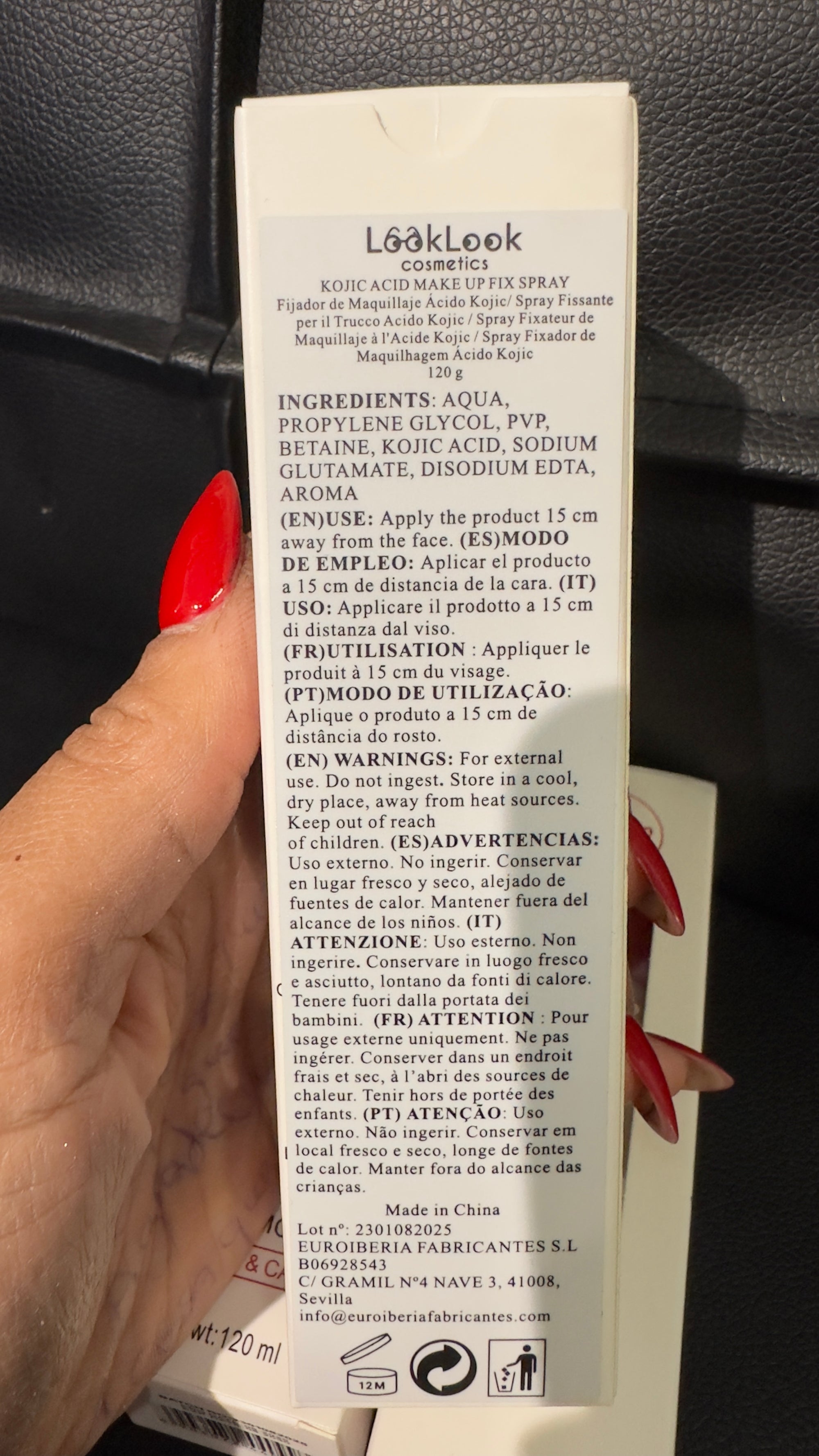 Fijador de Maquillaje Ácido Kojic/ Spray Fissante