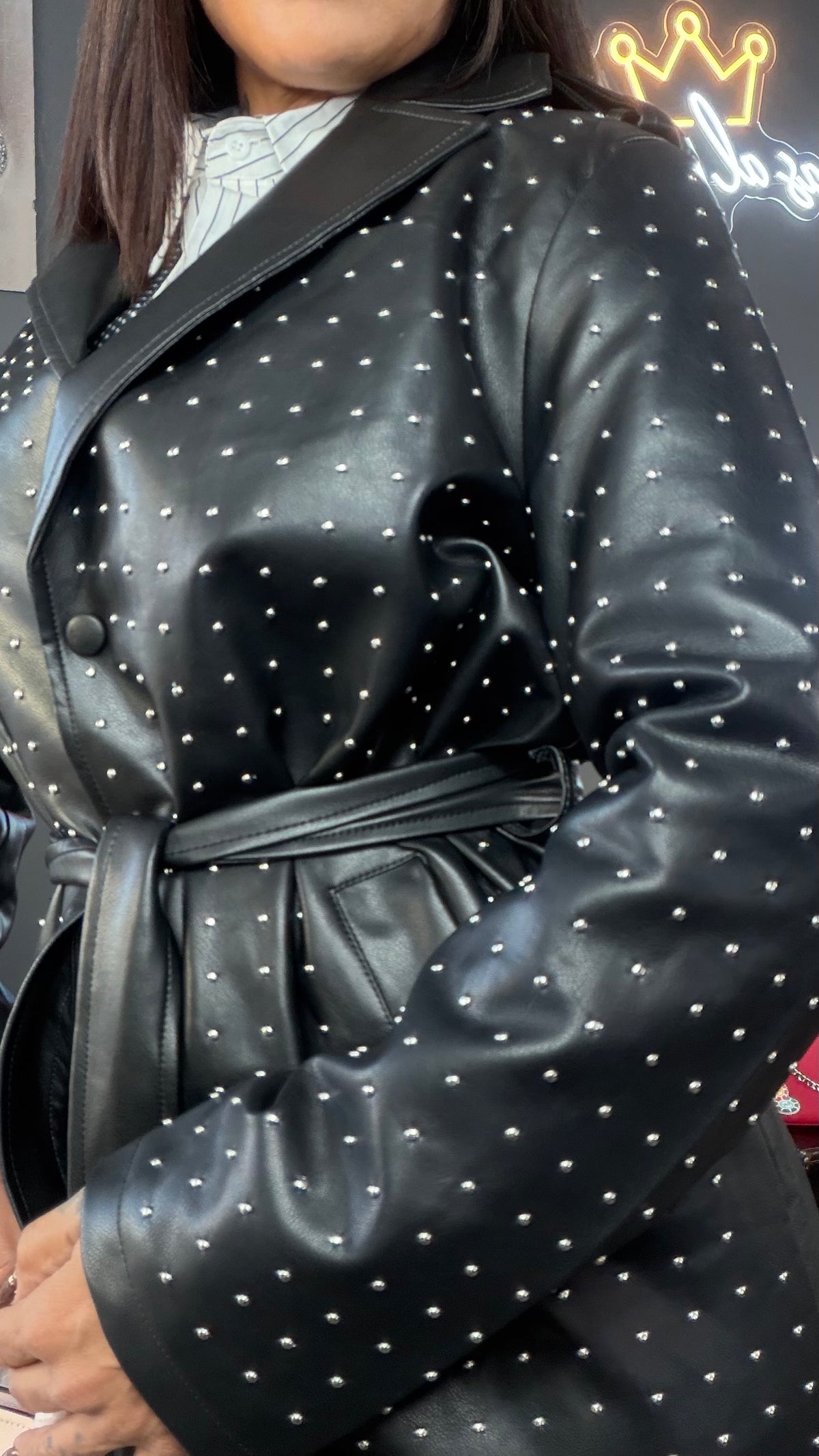 Gabardina Premium tachuelas