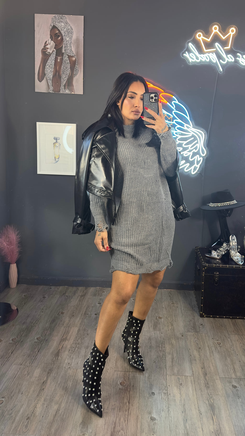 Jersey vestido over size