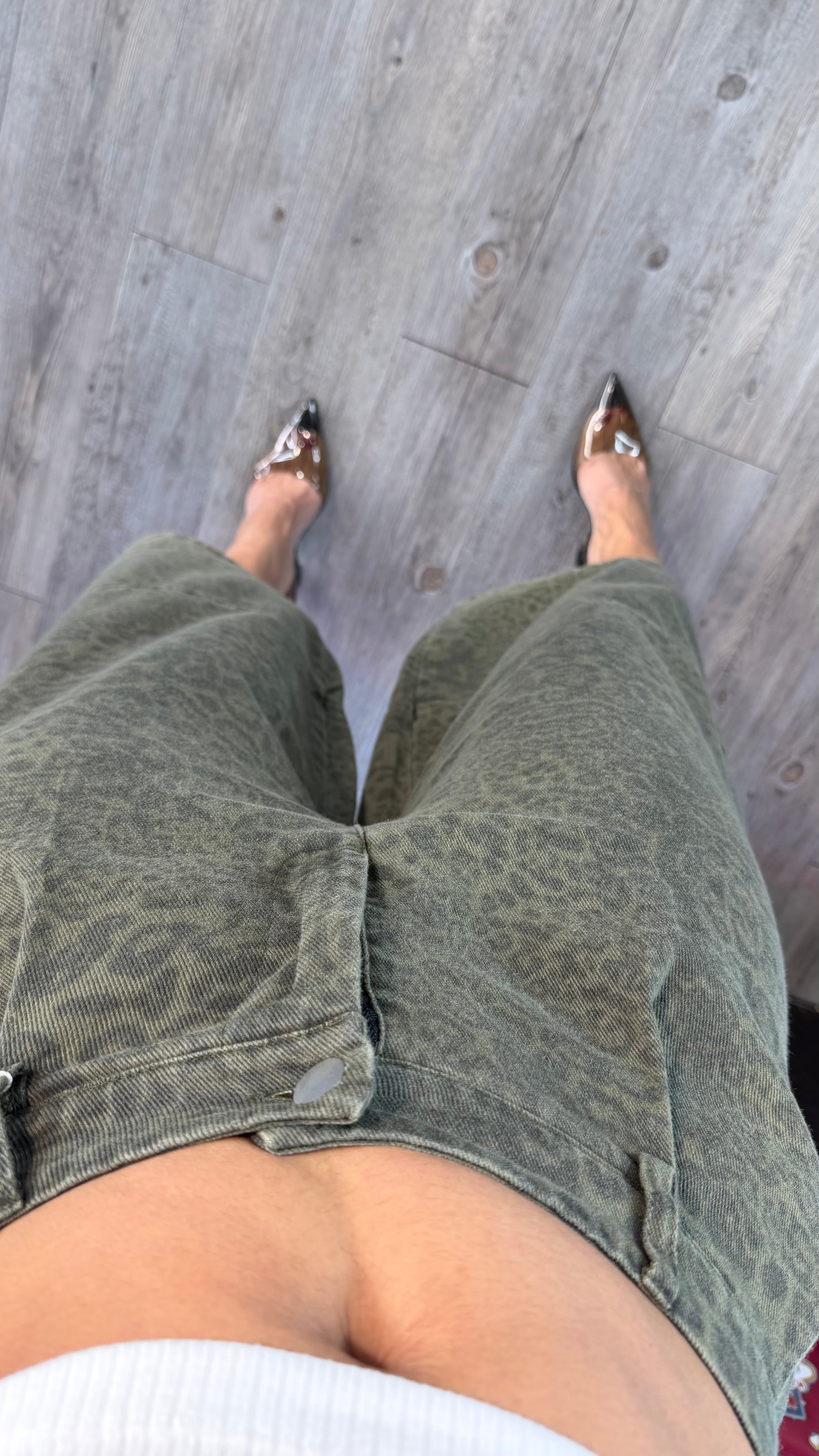 Bermuda vaquera premium Oversize Animal print