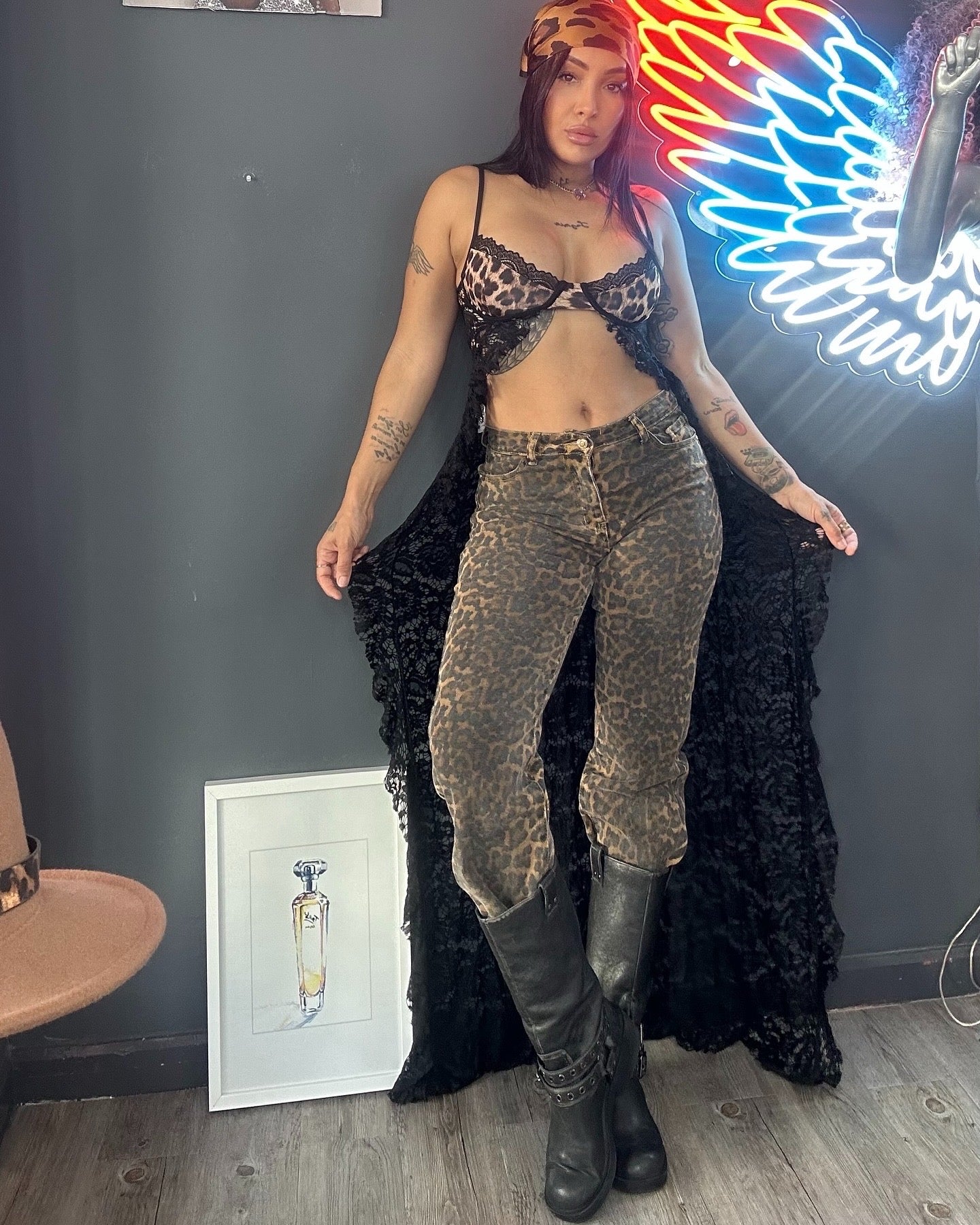 Top bata leopardo