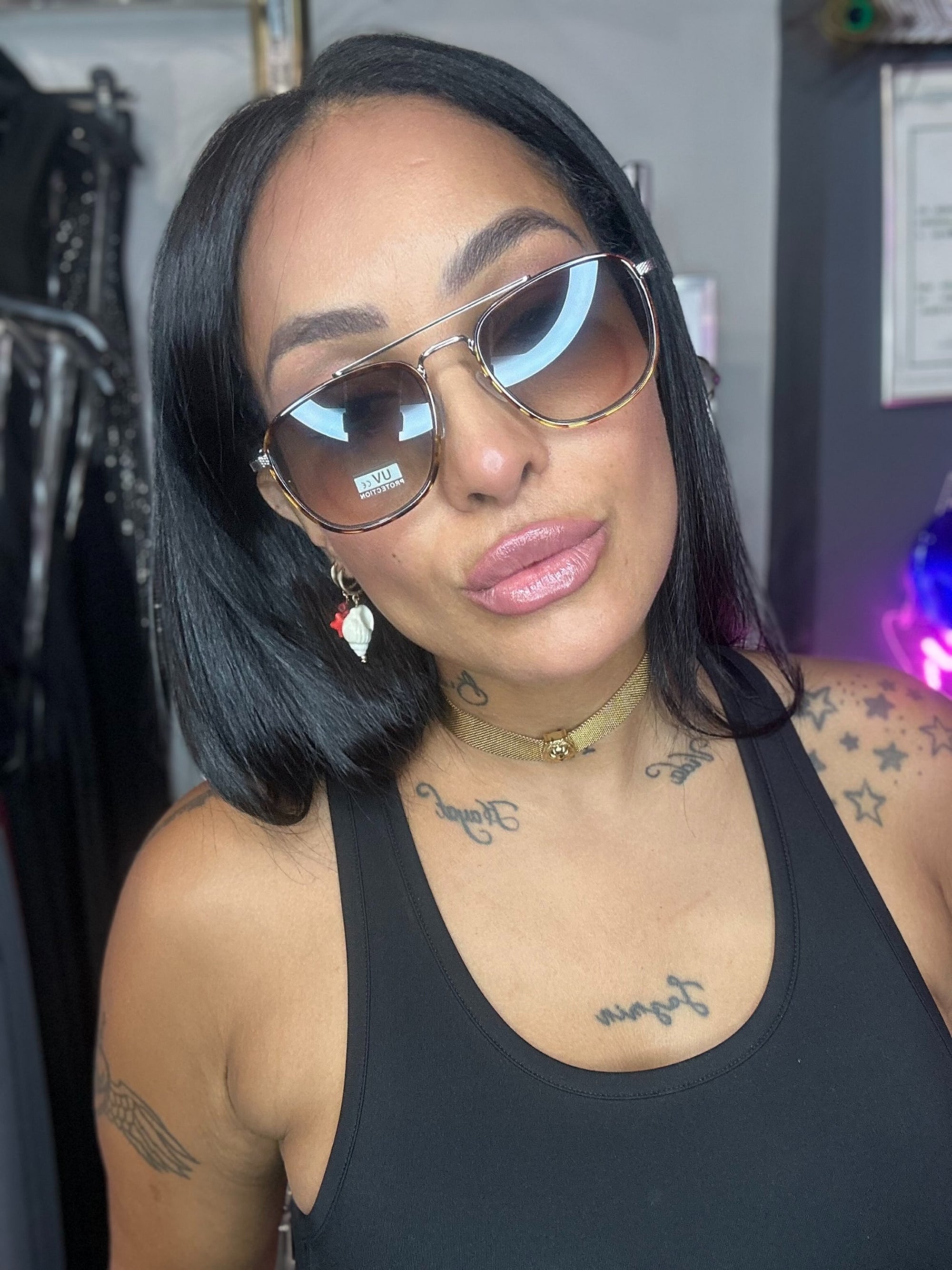 Gafas aviador leopardo