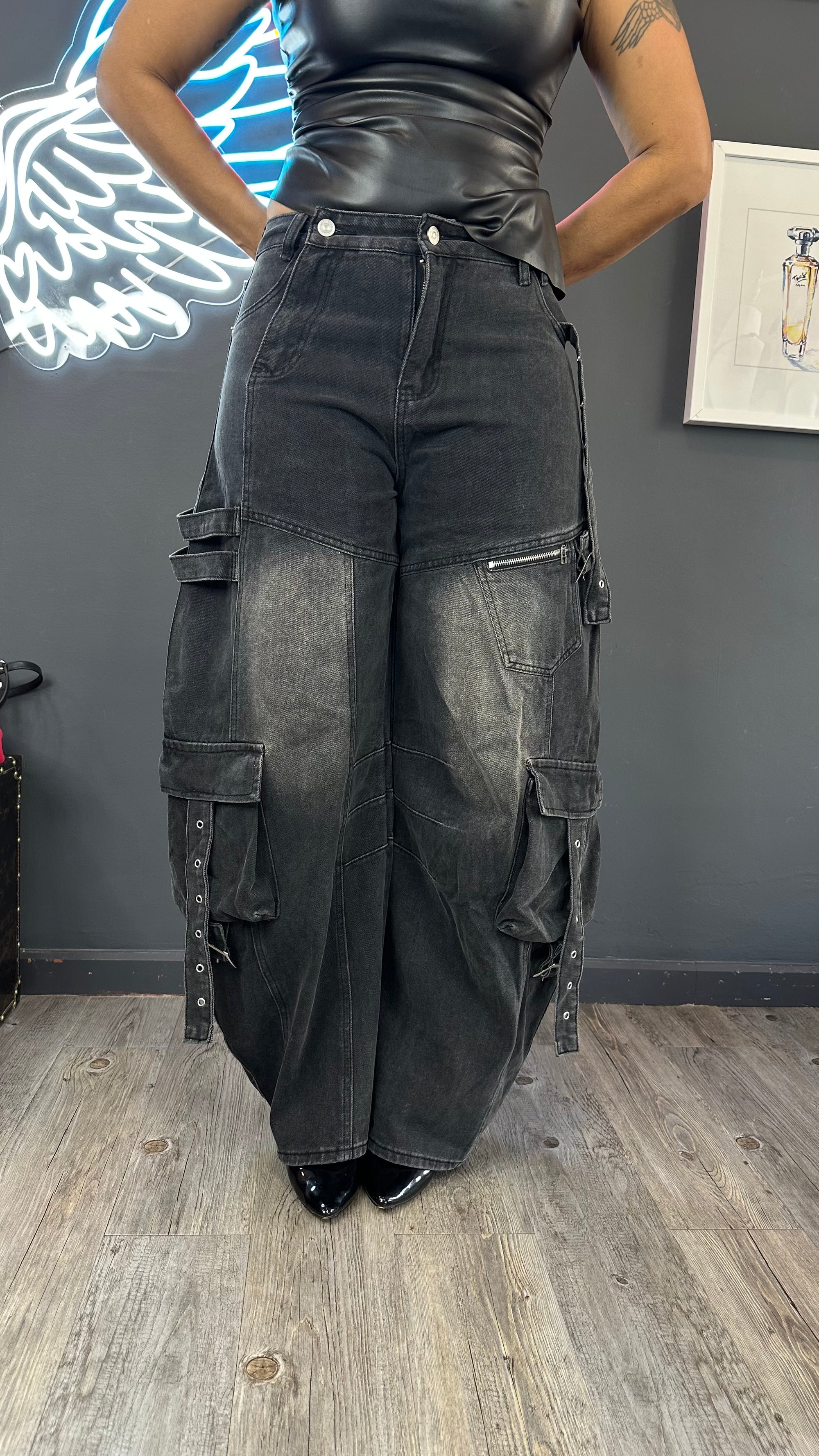 Jeans cargo BAGGY over size