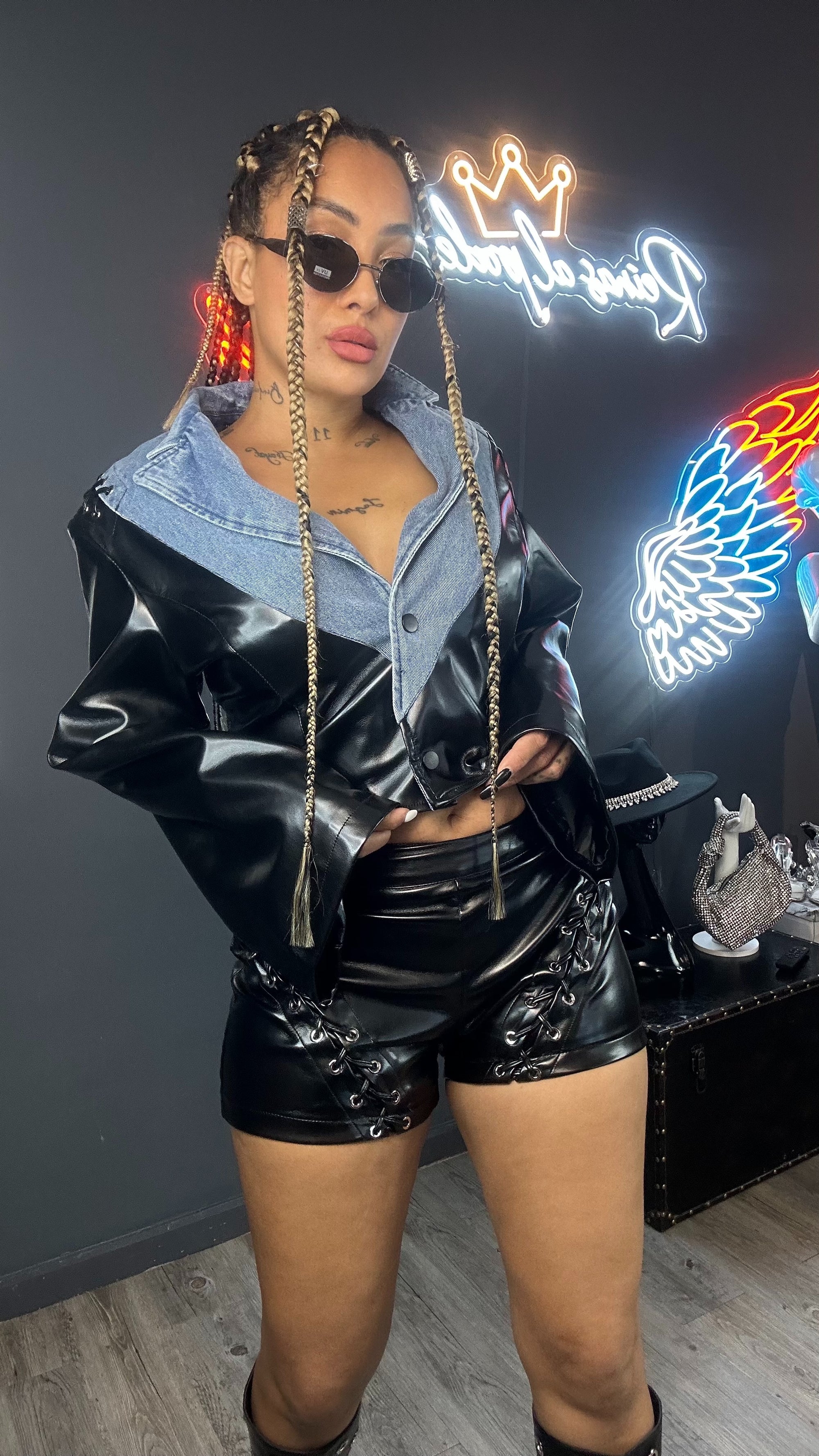 Conjunto Dominatrix Denim premium