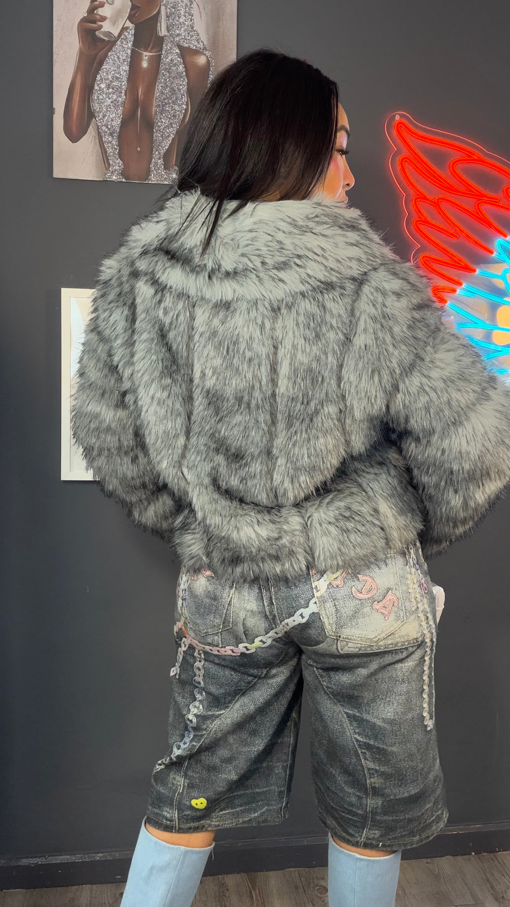 Abrigo pelo conejo Queen Savage