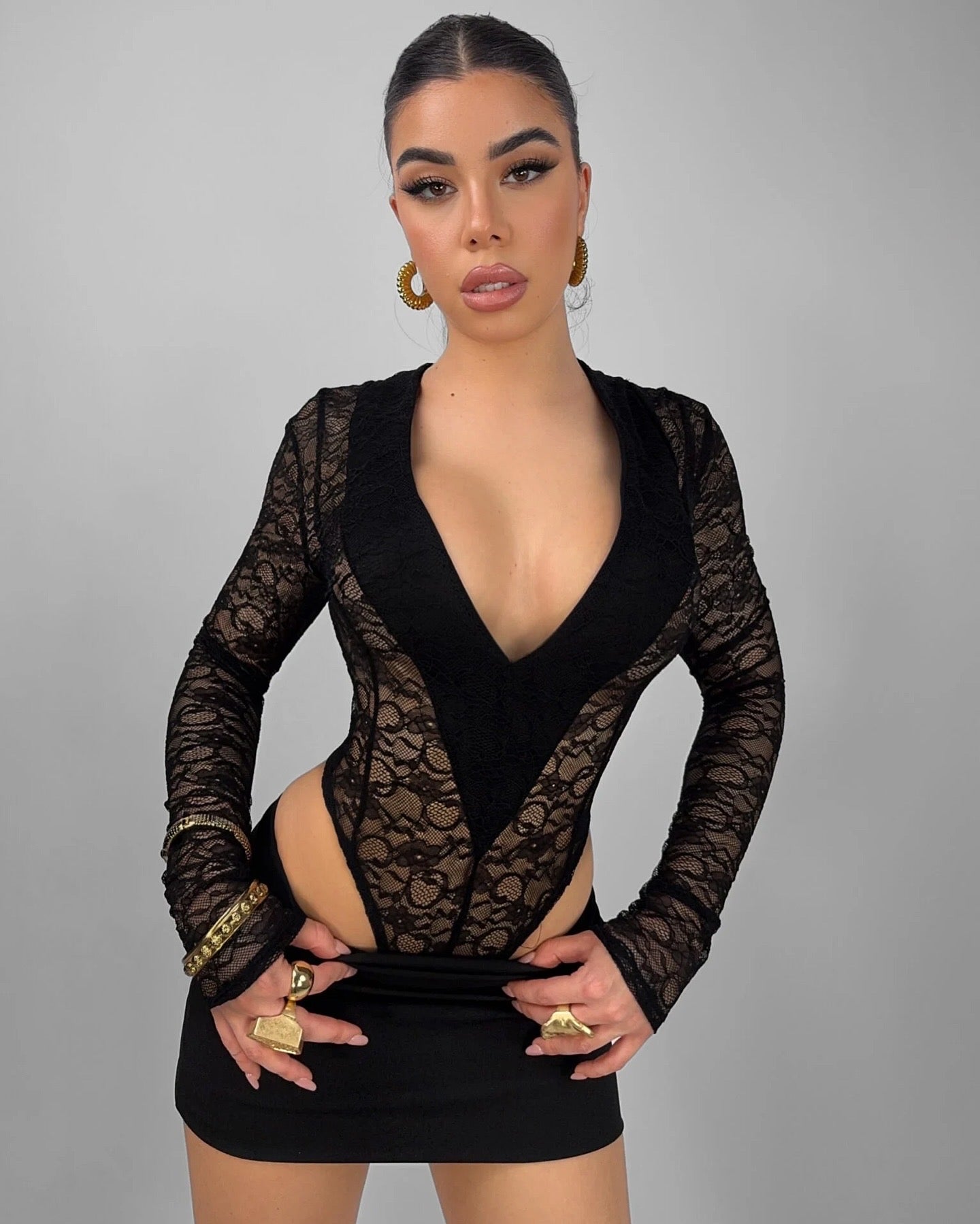 Body Crop, encaje escote