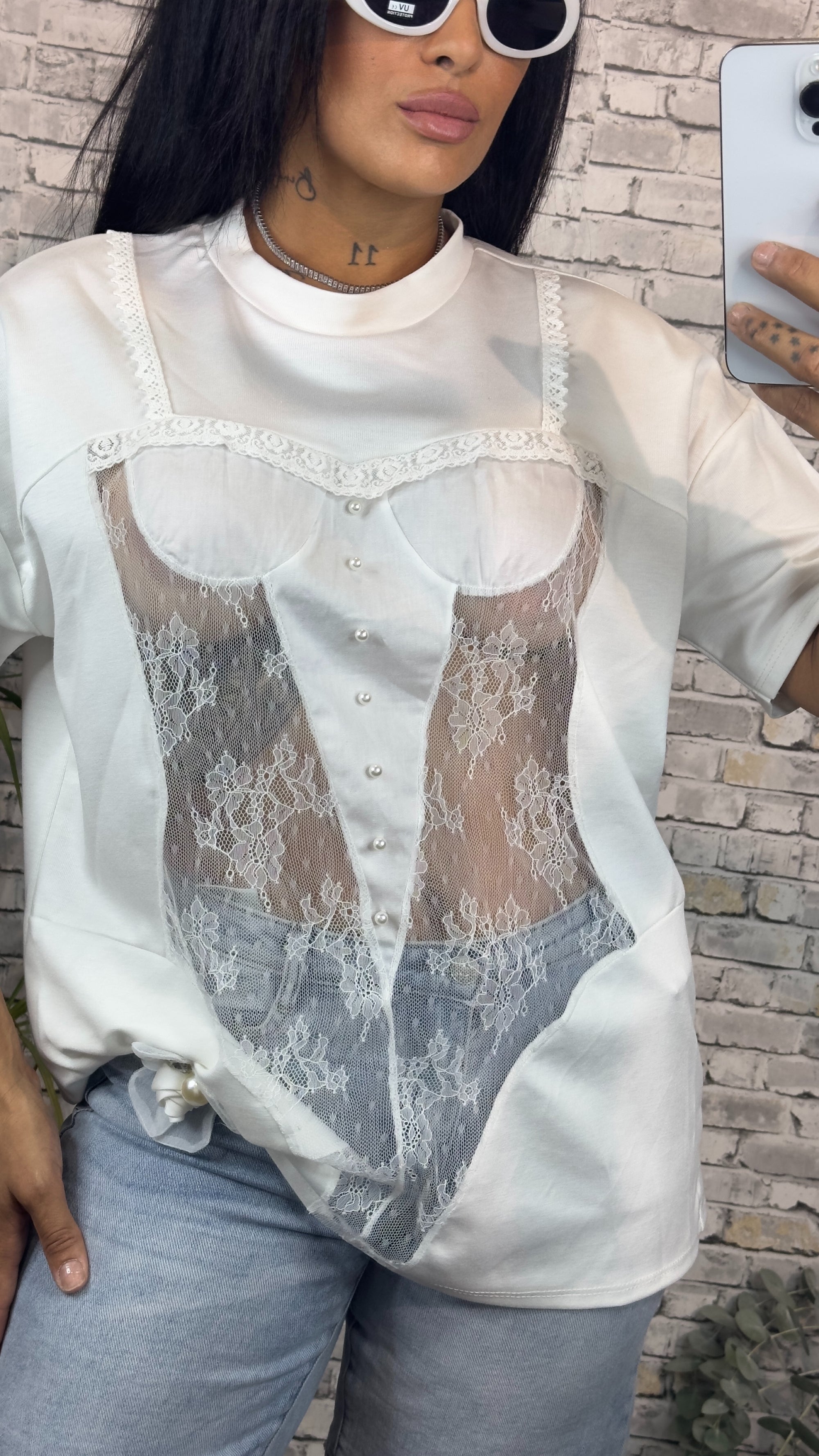 Camiseta body lencería