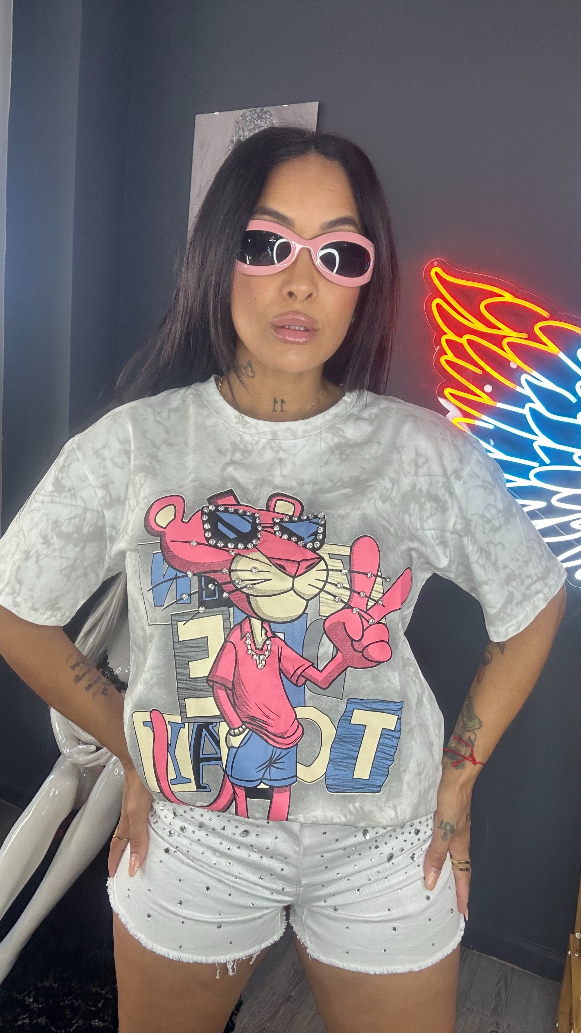 Camiseta pantera brillo