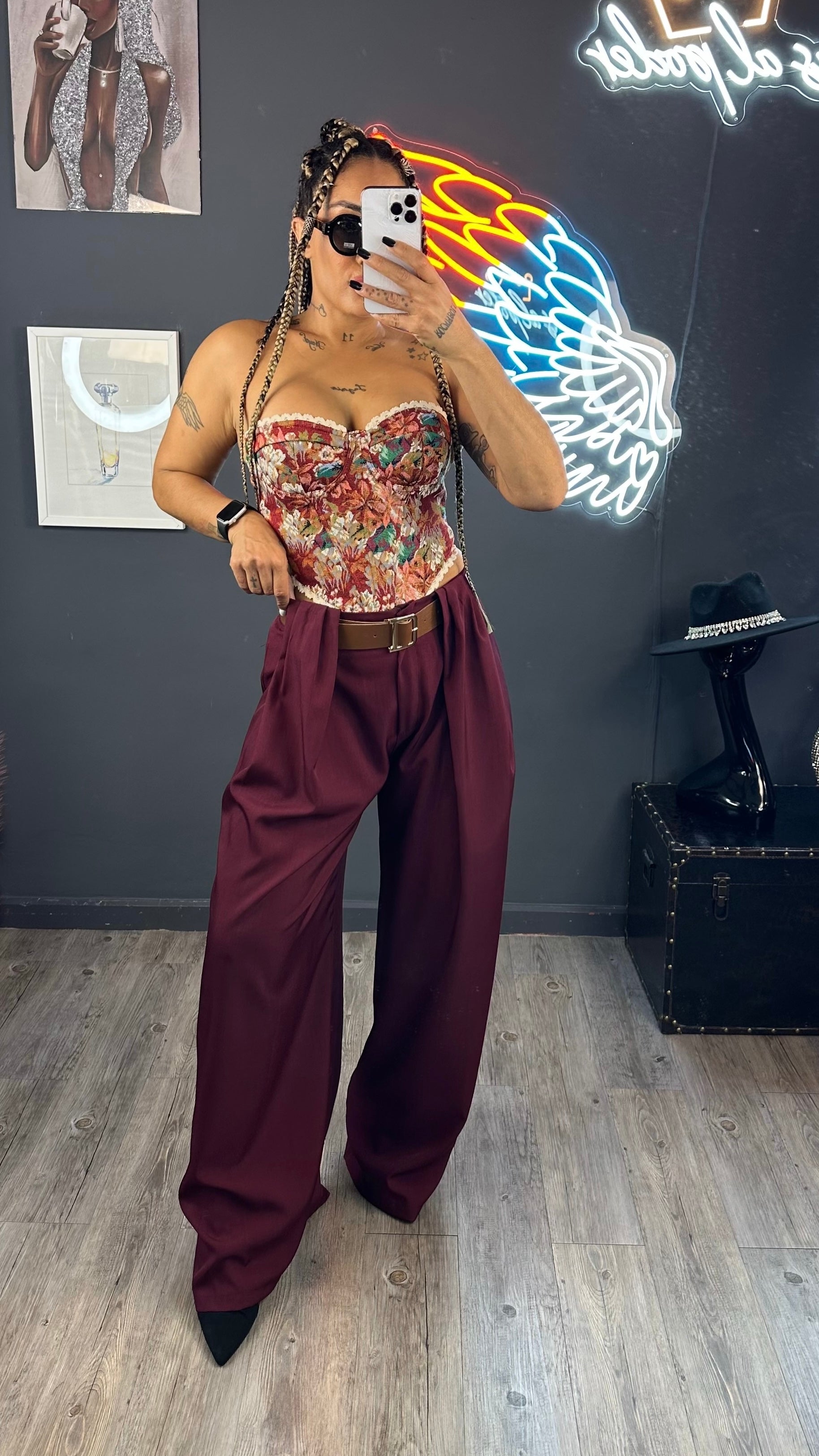 Pantalón fluido palazo premium