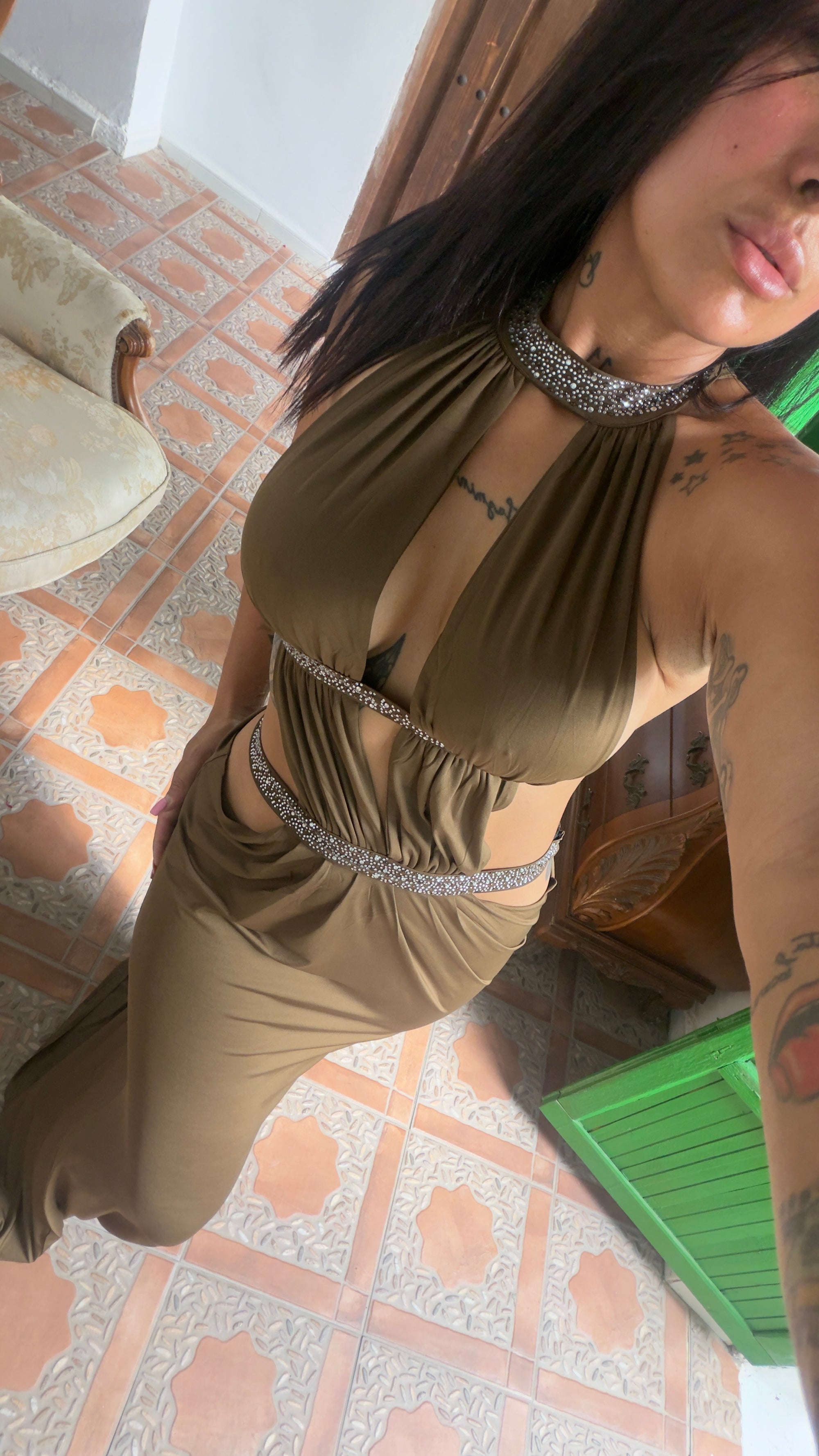 Vestido Kahki love